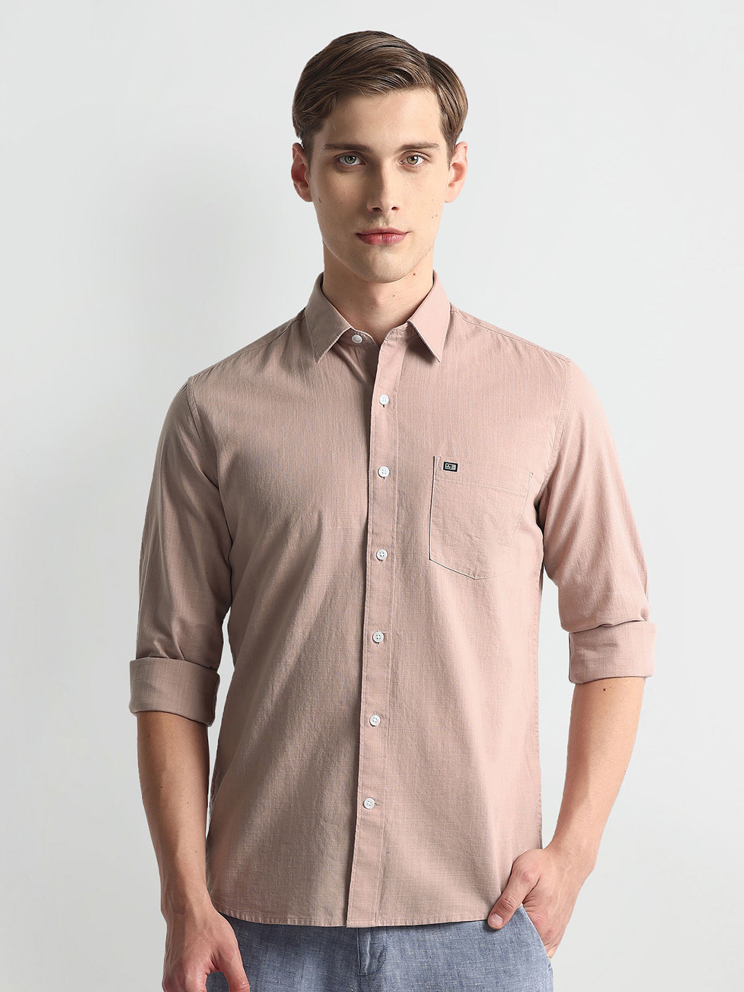 

Arrow Sport Slim Fit Pure Cotton Casual Shirt, Peach