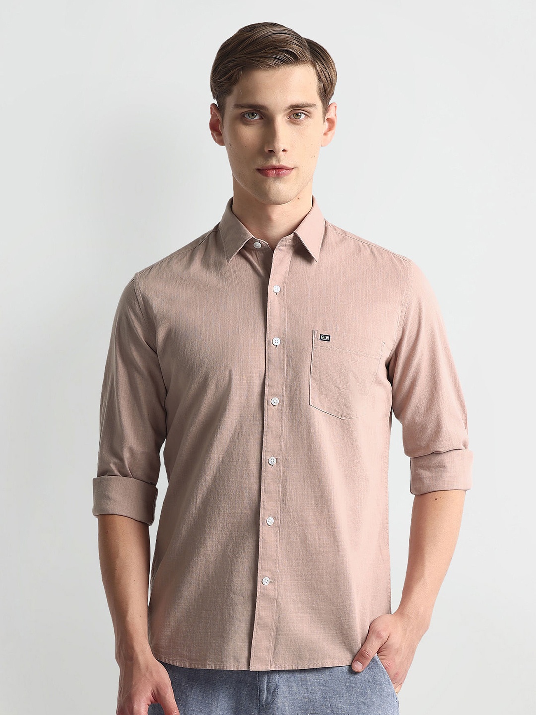 

Arrow Sport Slim Fit Pure Cotton Casual Shirt, Peach