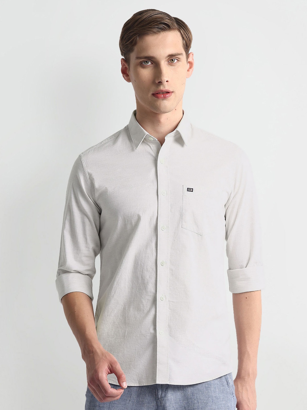 

Arrow Sport Slim Fit Pure Cotton Casual Shirt, Beige