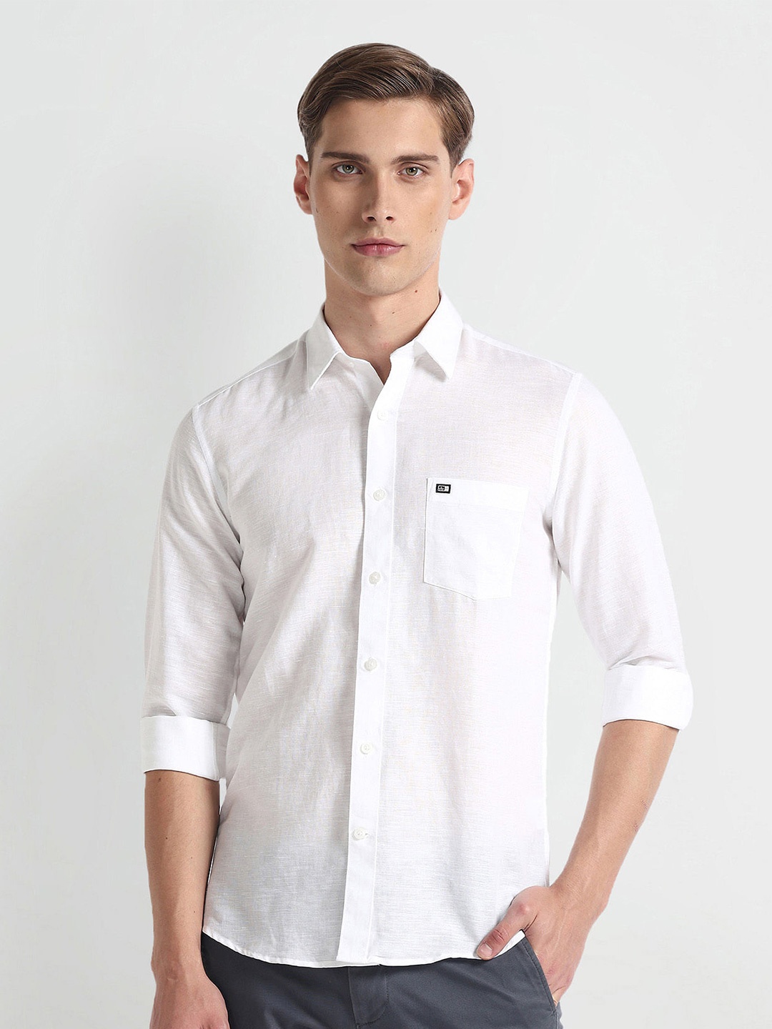 

Arrow Sport Slim Fit Spread Collar Casual Shirt, White