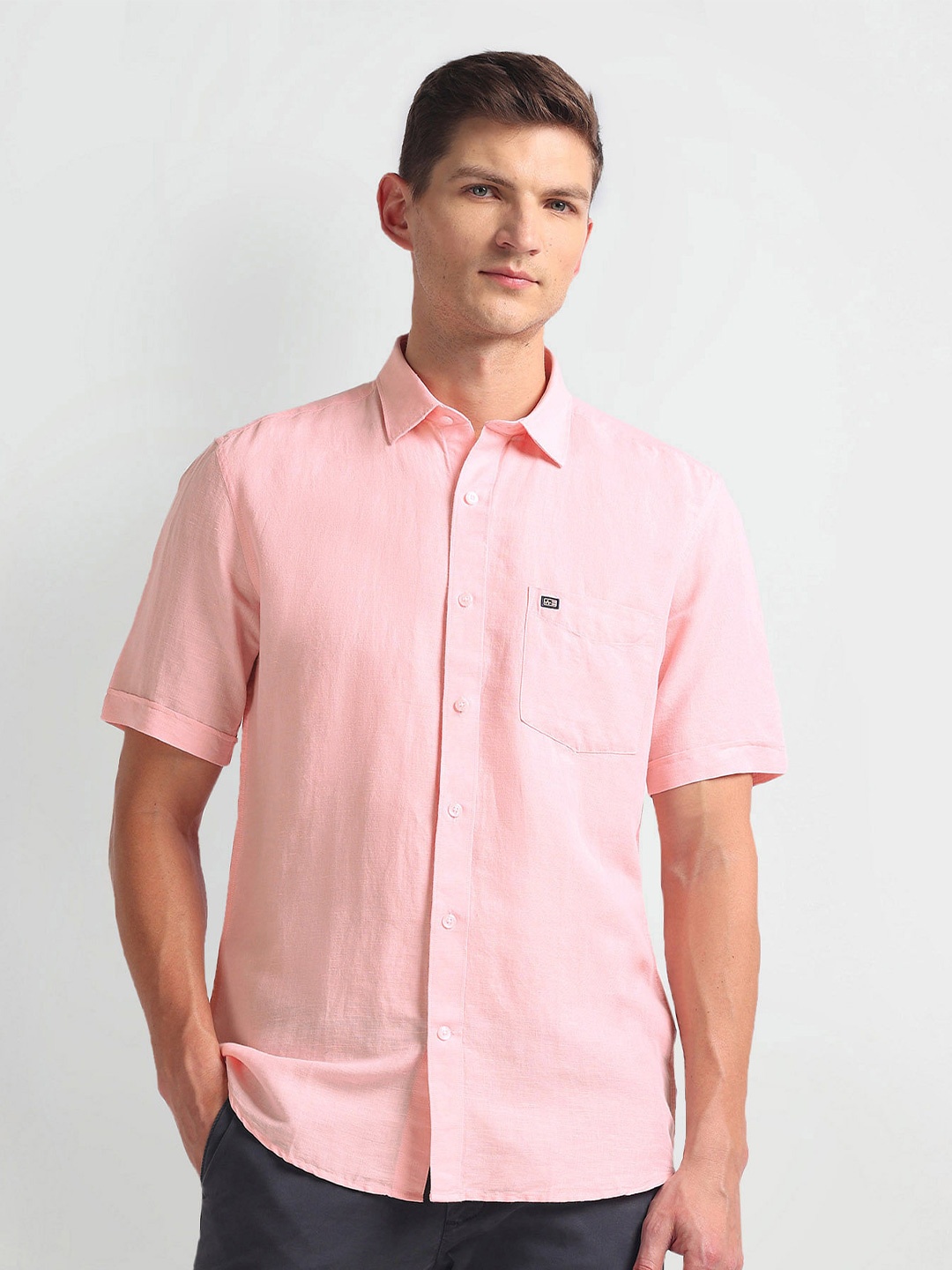 

Arrow Sport Slim Fit Casual Shirt, Pink