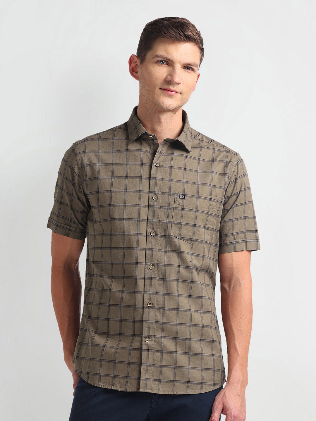 

Arrow Sport Checked Pure Cotton Casual Shirt, Brown