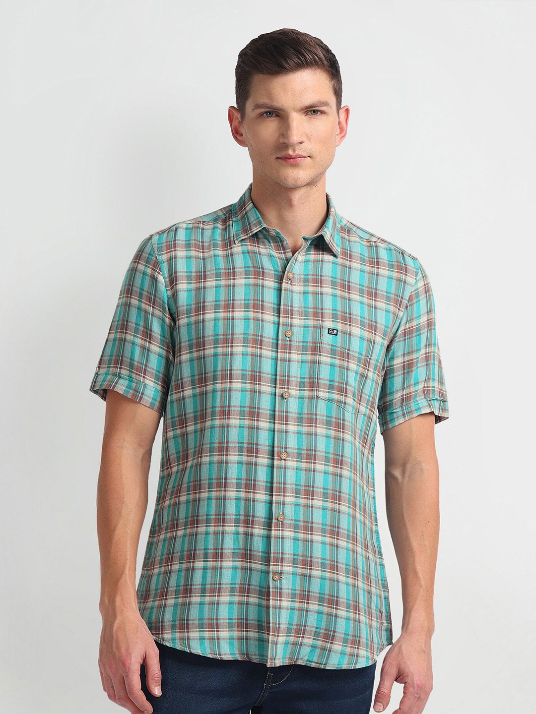 

Arrow Sport Tartan Checked Casual Shirt, Blue