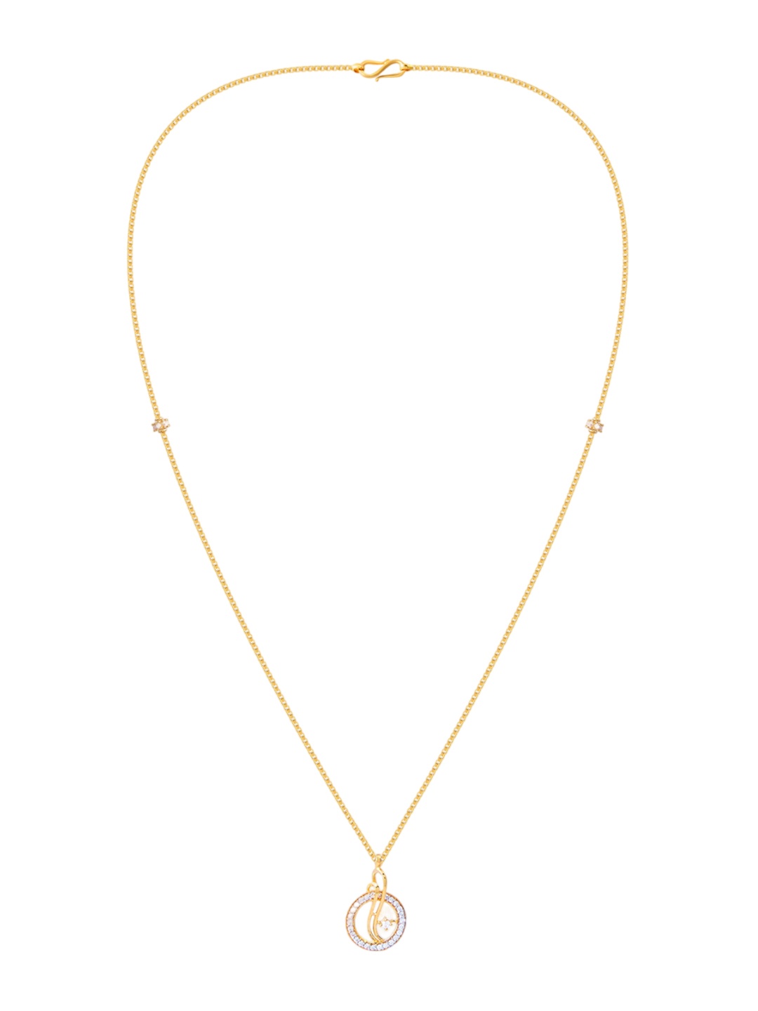 

BHIMA 22K Hallmark 916 Purity Yellow Gold Stone Pendant Necklace
