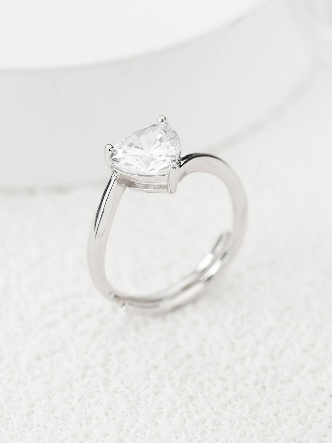 

MISS JO 92.5 Sterling Silver Stones Studded Finger Ring