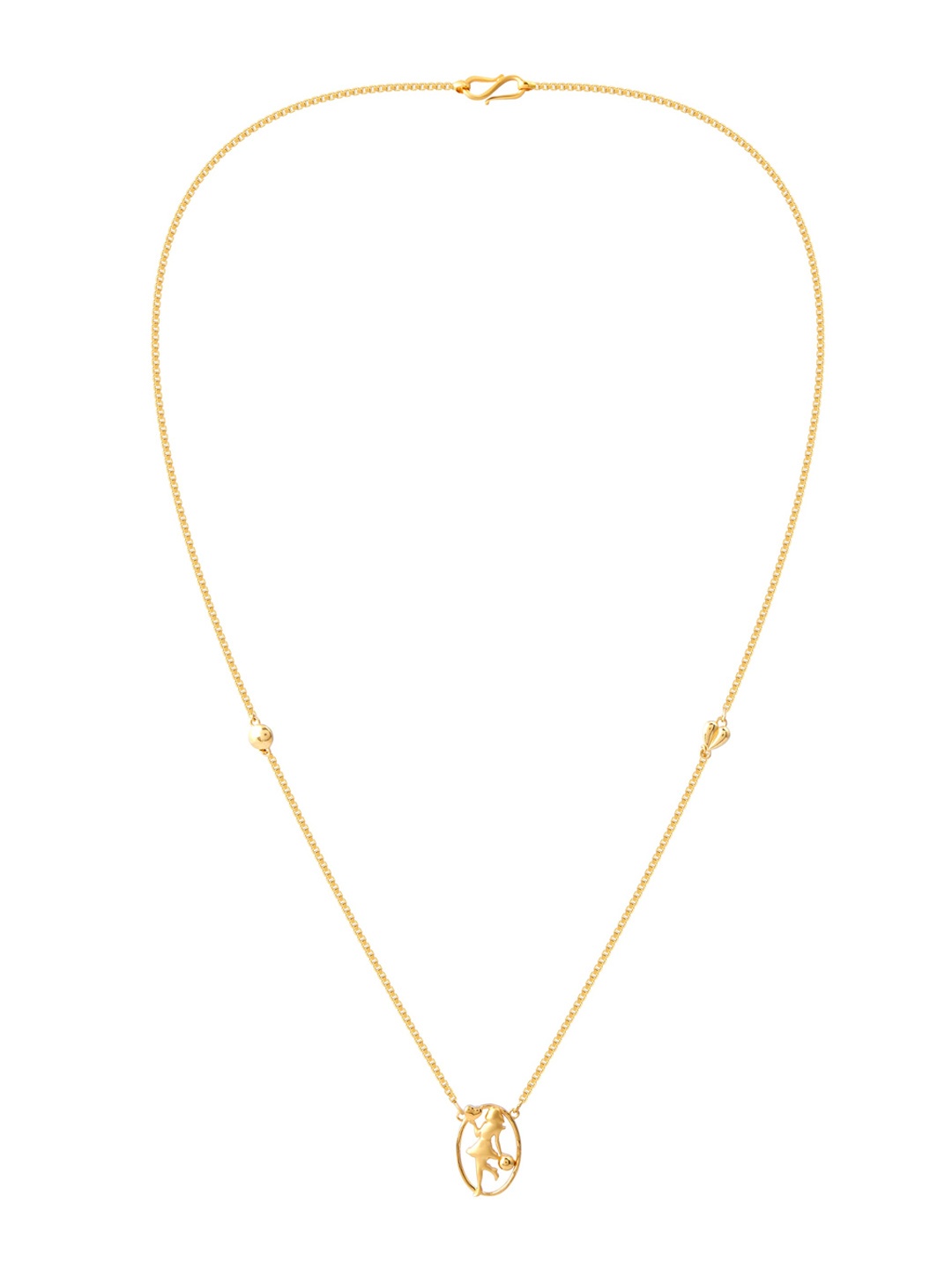 

BHIMA 22K Hallmark 916 Purity Yellow Gold Moulding Pendant Necklace