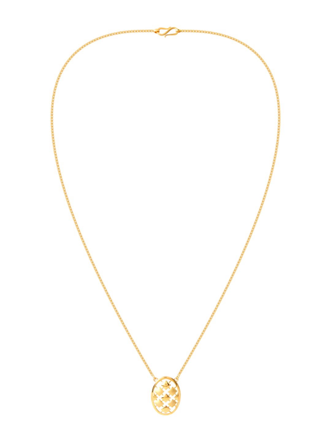 

BHIMA 22K Hallmark 916 Purity Yellow Gold Moulding Pendant Necklace