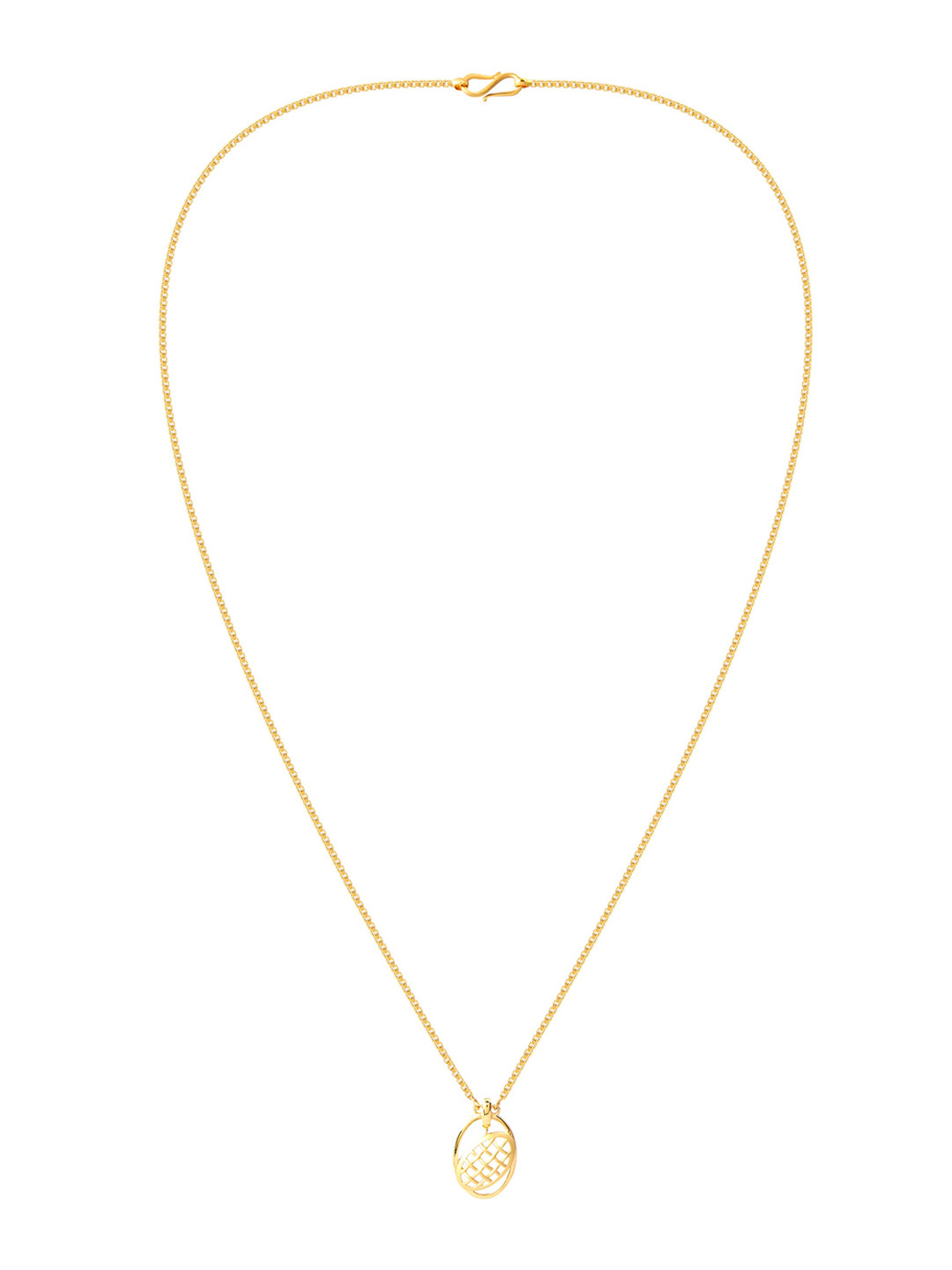 

BHIMA 22K Hallmark 916 Purity Yellow Gold Moulding Pendant Necklace
