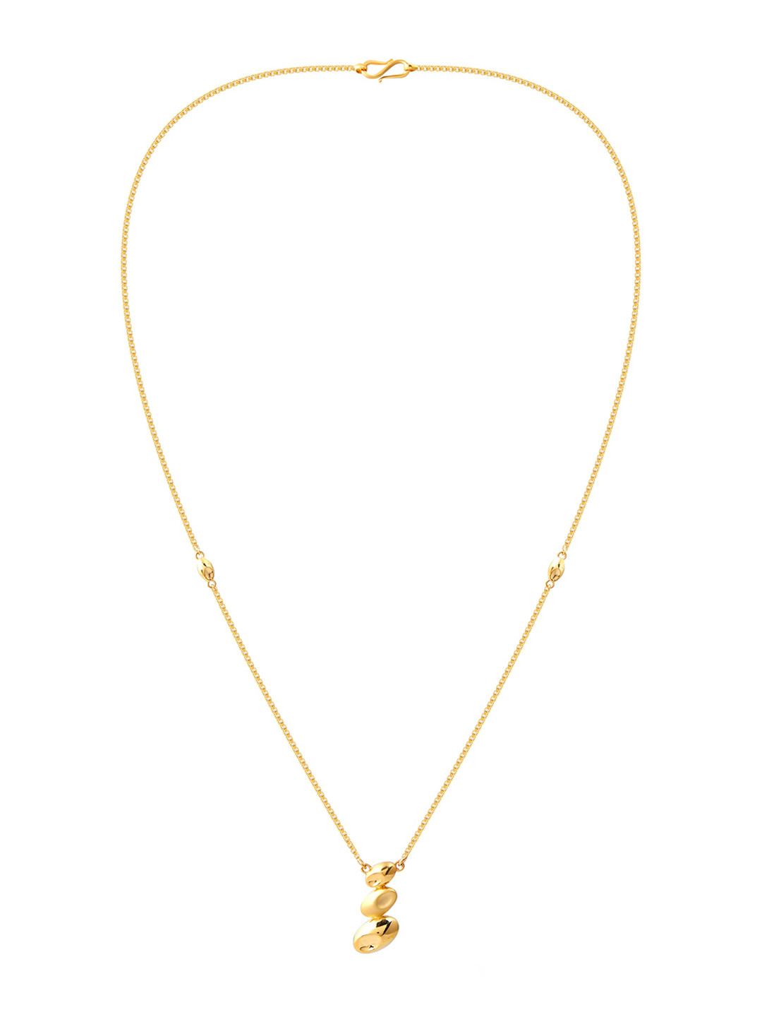 

BHIMA 22K Hallmark 916 Purity Yellow Gold Moulding Pendant Necklace