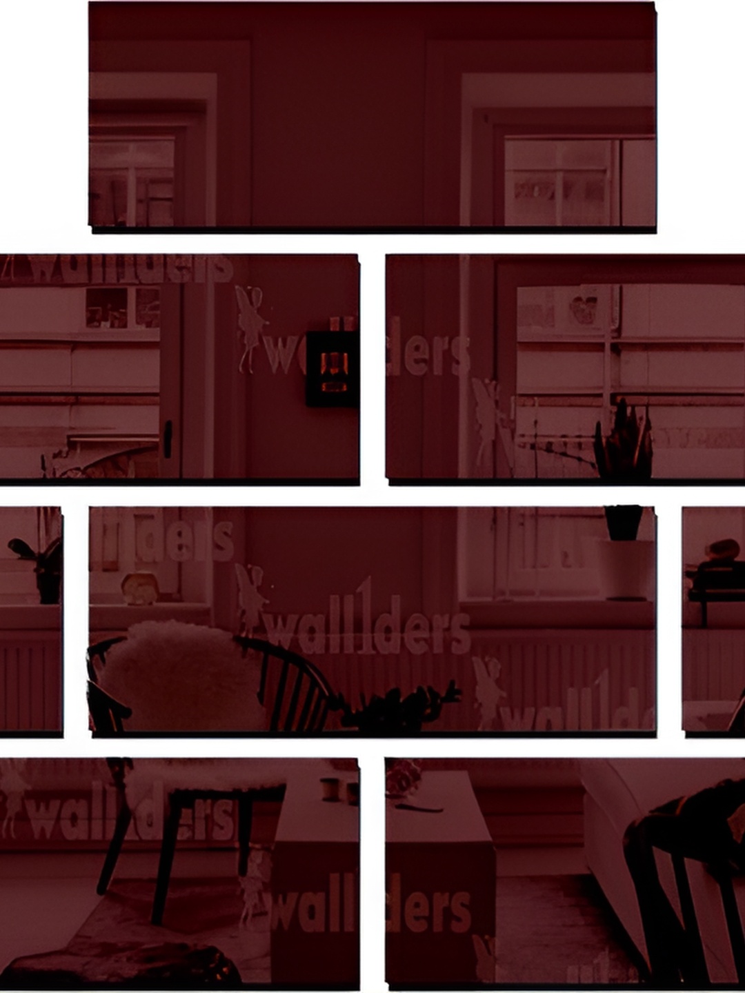 

Wall1ders Brown 10 Pieces Rectangle 3D Mirror Wall Stickers