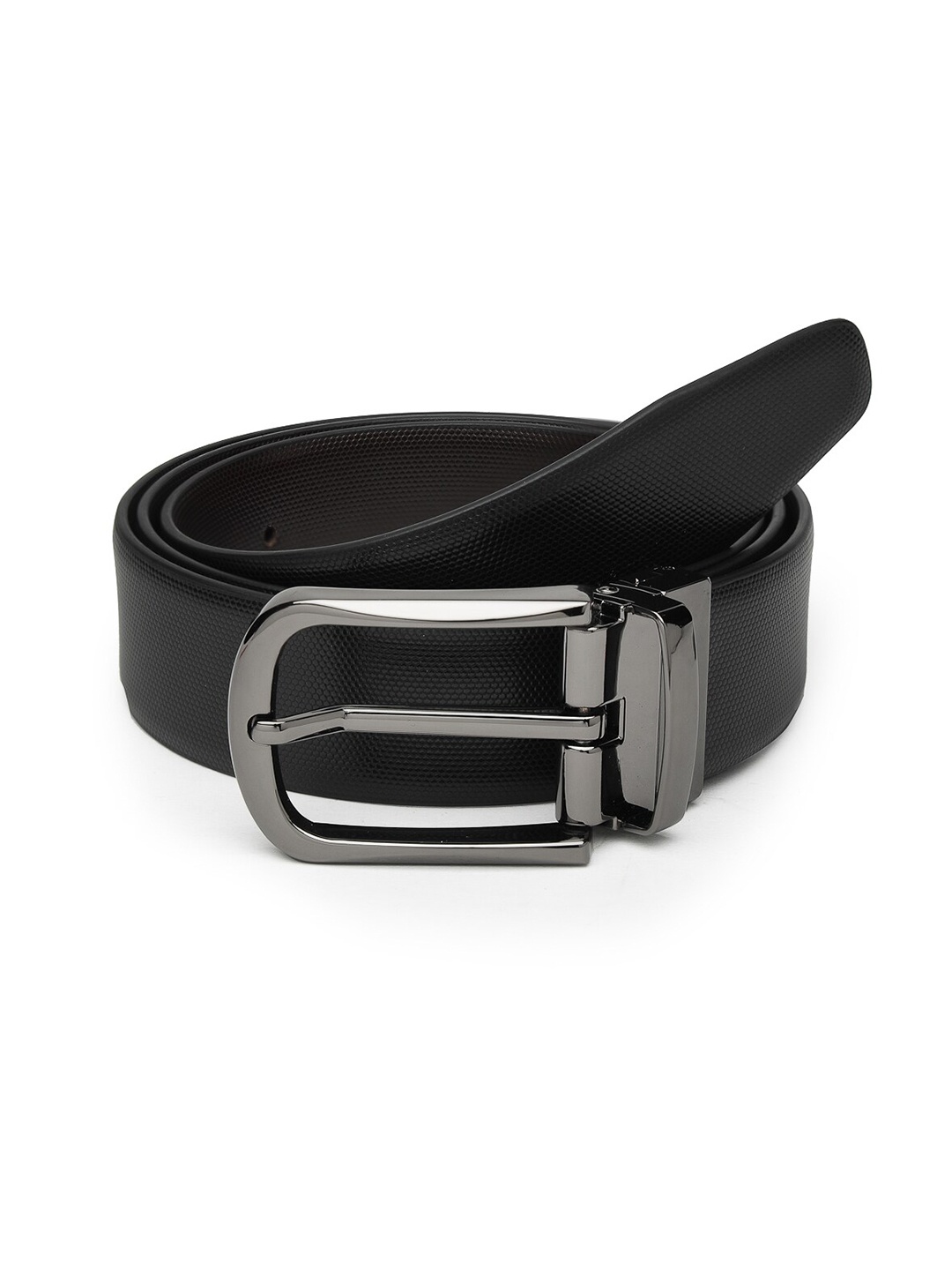 

AQUATAN Men Textured Leather Reversible Formal Belt, Black