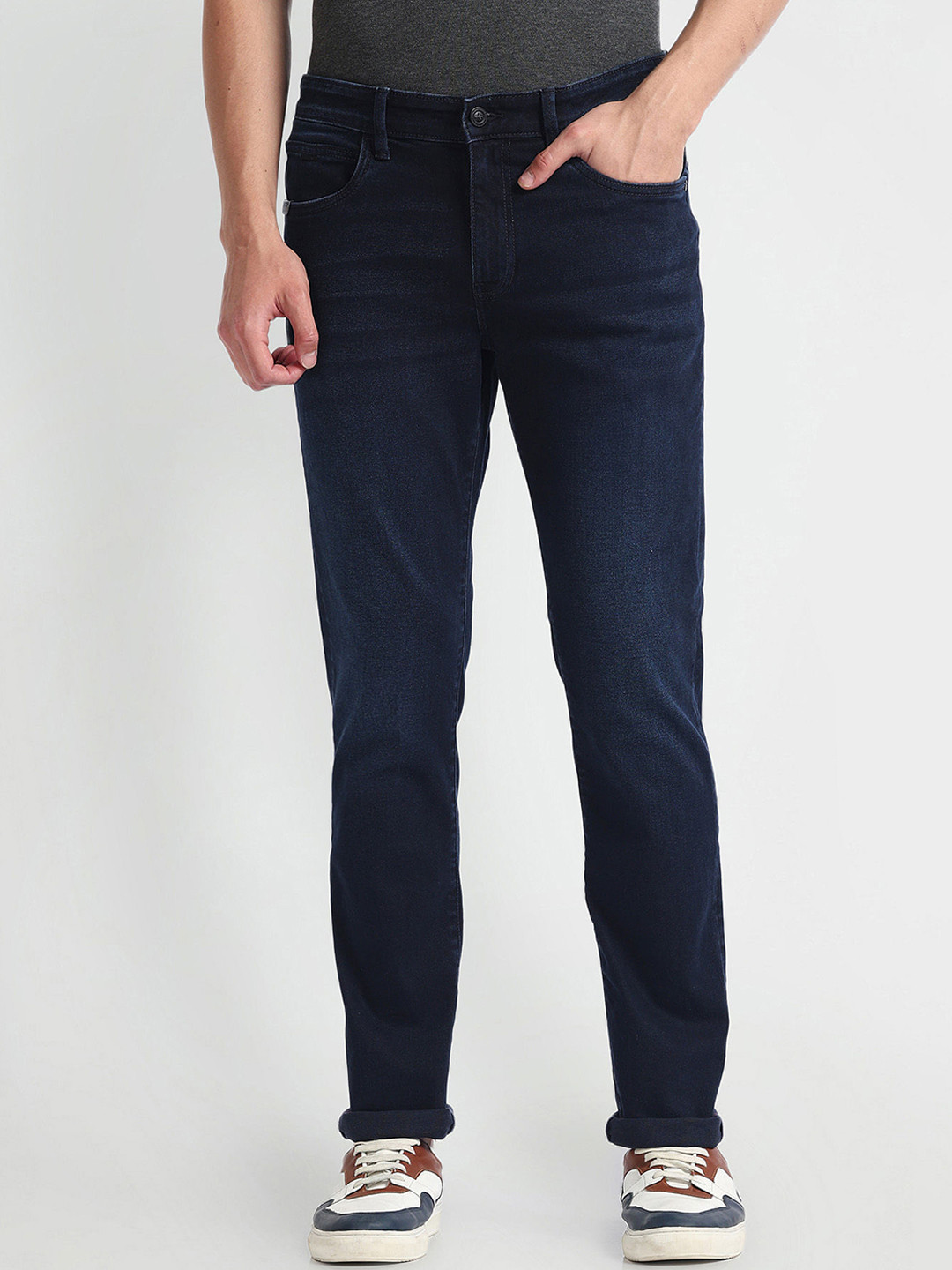 

Arrow Sport Men Slim Fit Clean Look Stretchable Jeans, Blue