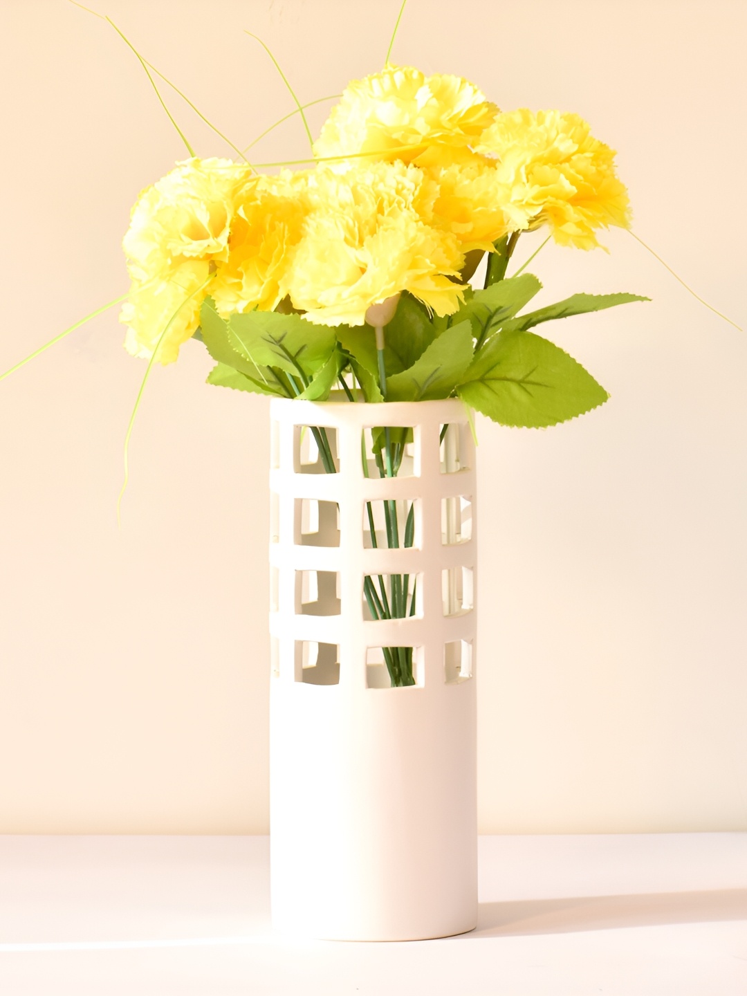 

Morcee White Textured Ceramic Vase