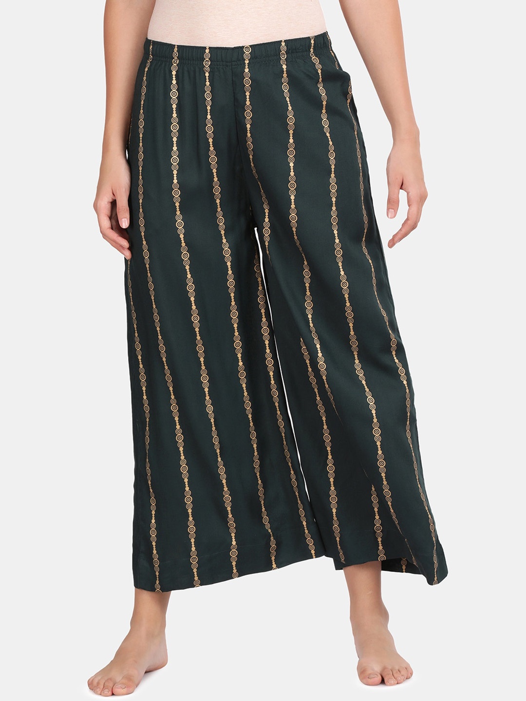 

Kryptic Women Printed Relaxed-Fit Lounge Pants, Green