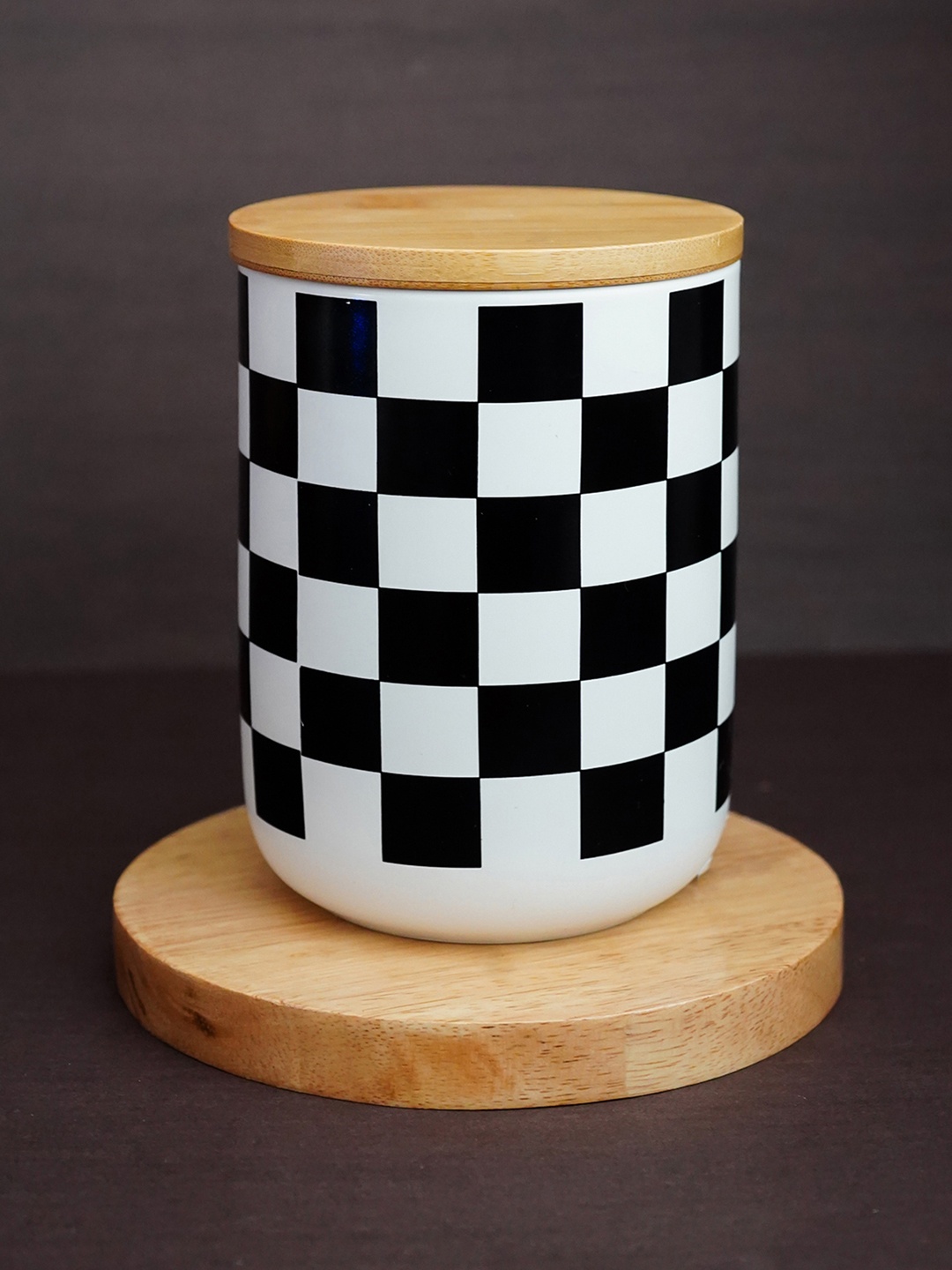

Ekhasa White & Black Ceramic Food Container 800 ml
