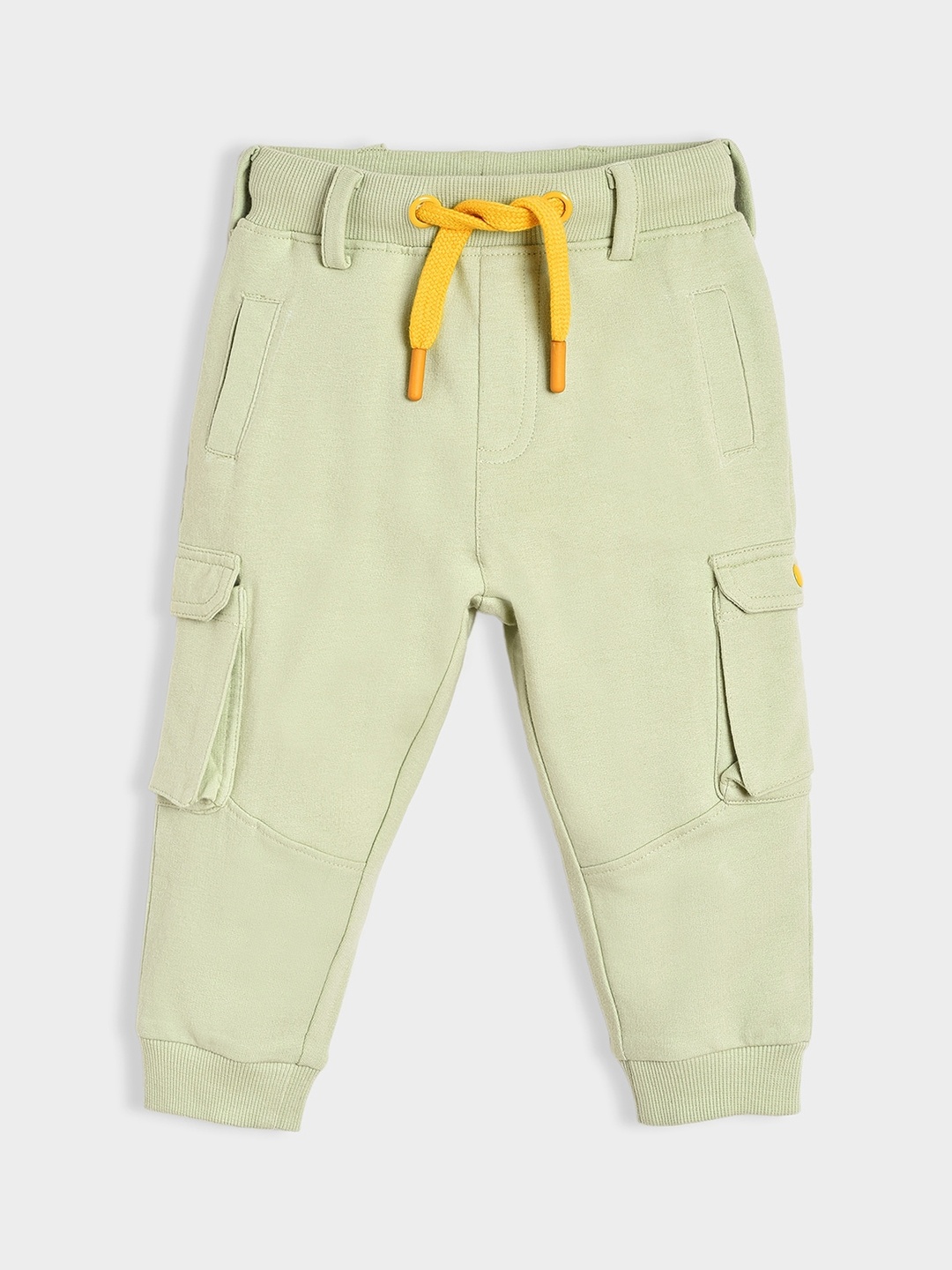 

MiArcus Kids Cotton Mid-Rise Joggers, Green