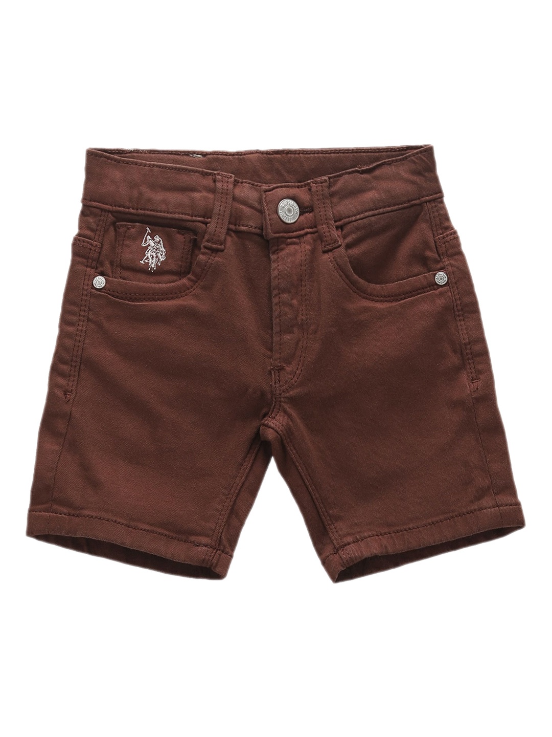 

U.S. Polo Assn. Kids Boys Regular Fit Denim Shorts, Brown