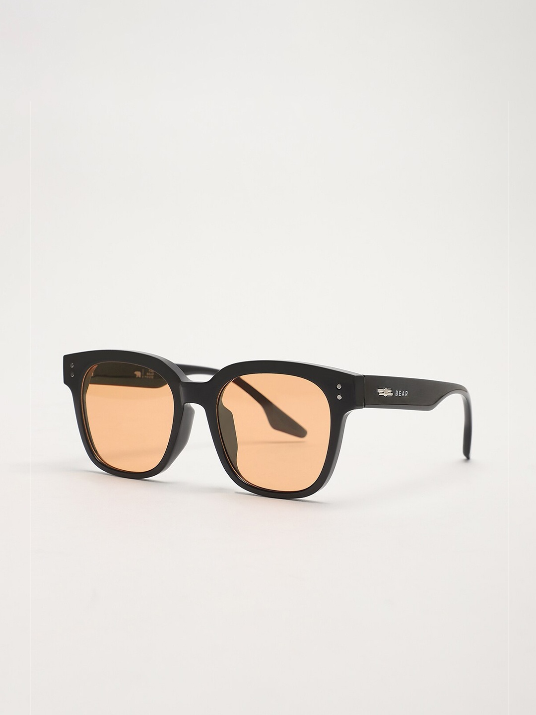 

THE BEAR HOUSE Men Rectangle Sunglasses BSG-ALGARDO-BK, Brown