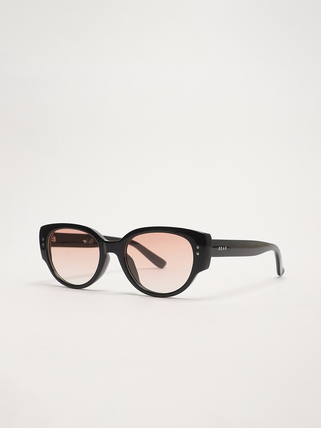 

THE BEAR HOUSE Men Oval Sunglasses BSG-STROMEL-BK, Brown