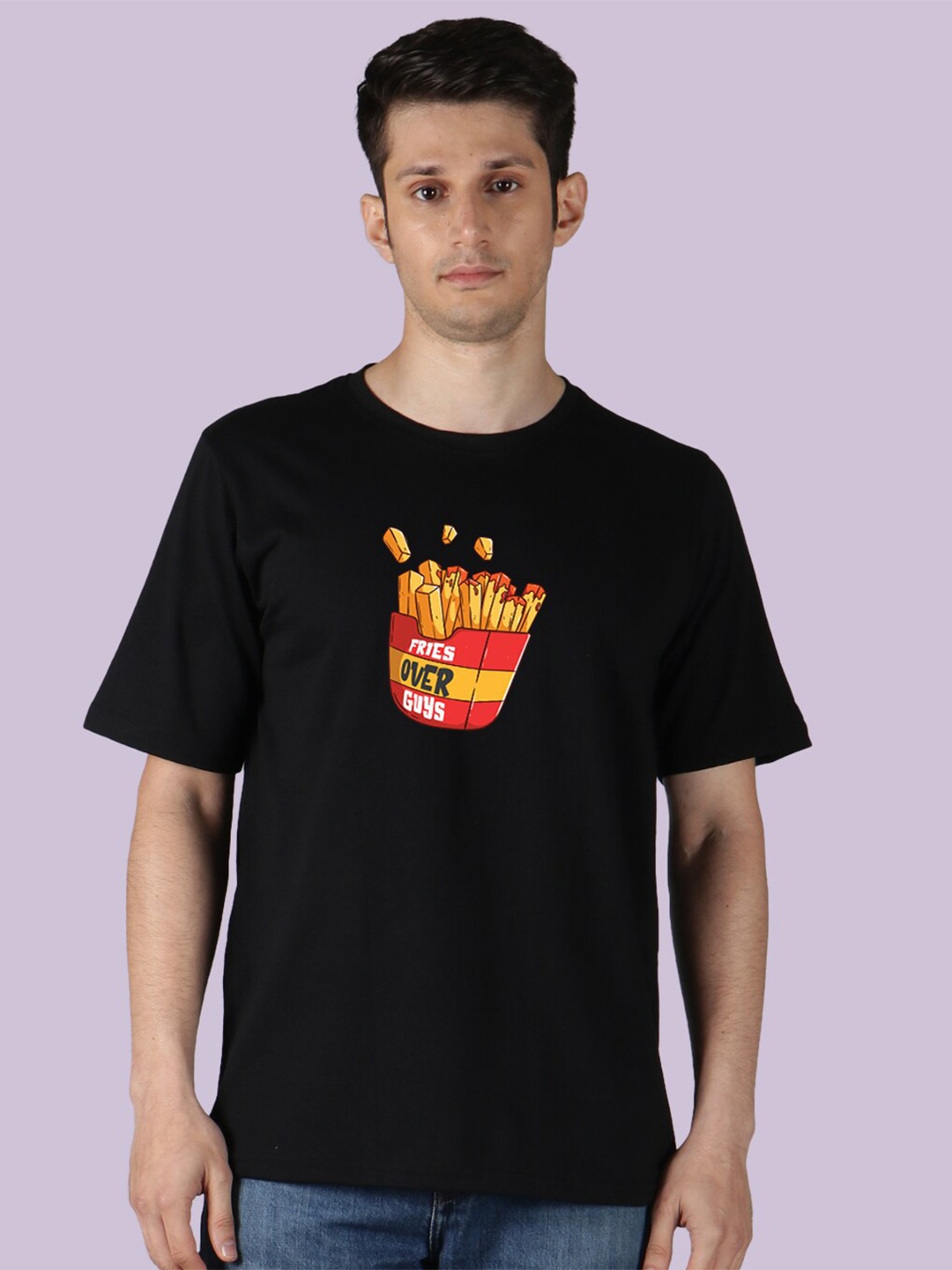 

Mad Over Print Graphic Printed Cotton T-shirt, Black