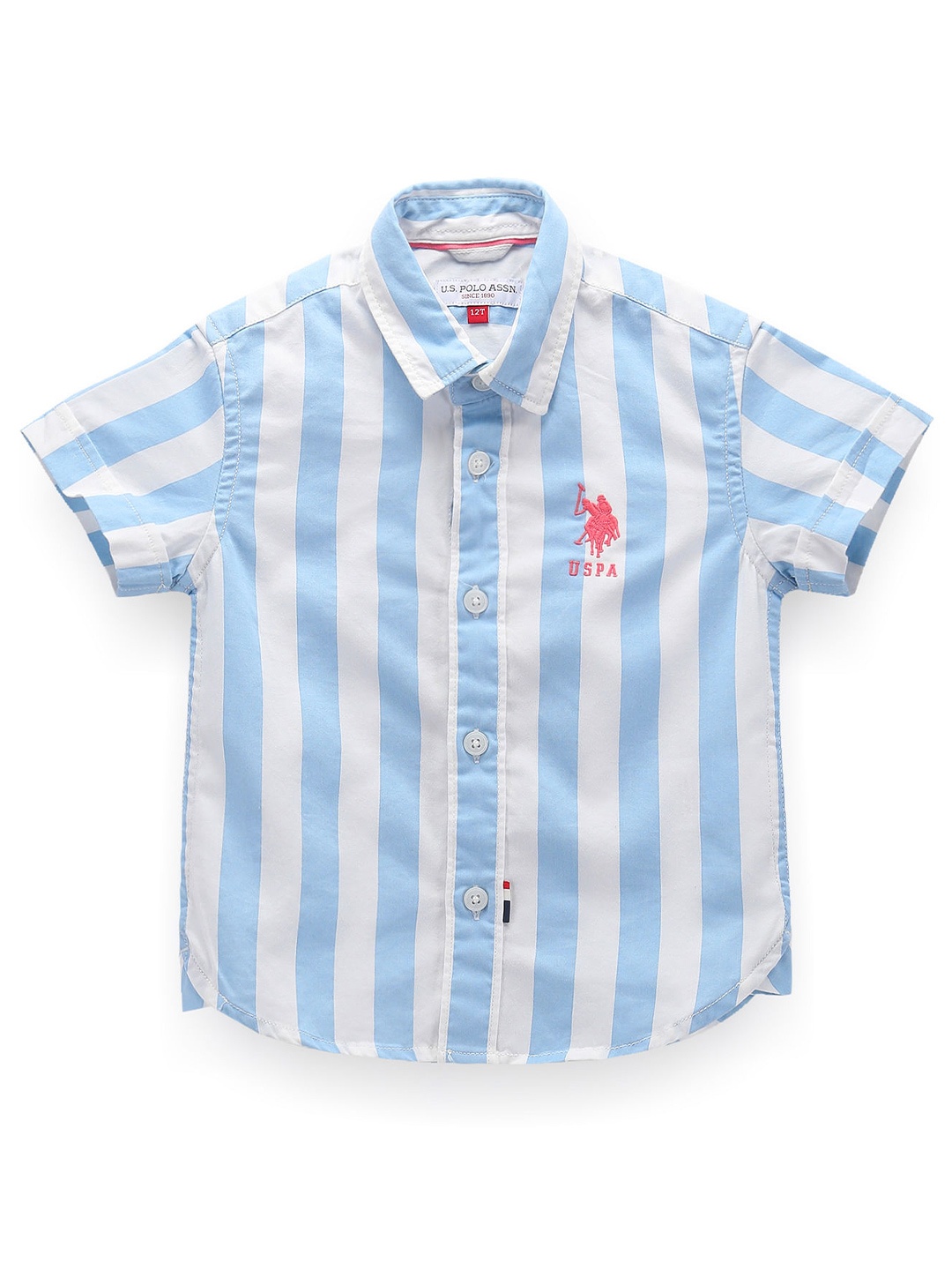 

U.S. Polo Assn. Kids Boys Classic Striped Pure Cotton Casual Shirt, Blue