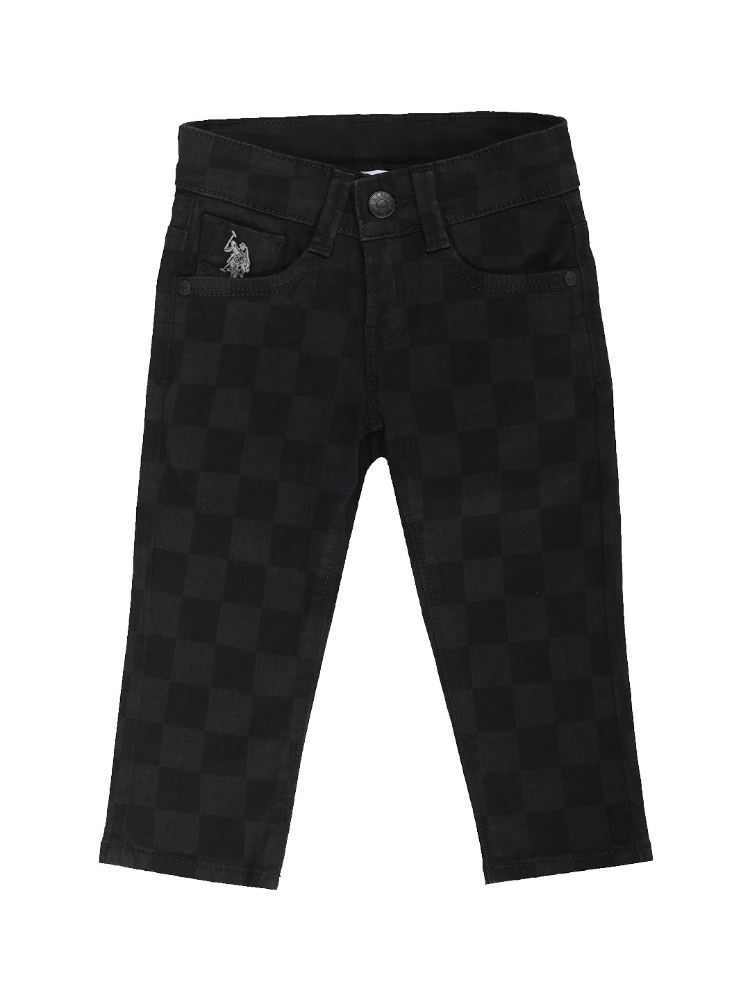 

U.S. Polo Assn. Kids Boys Classic Slim Fit Mid Rise Stretchable Jeans, Black