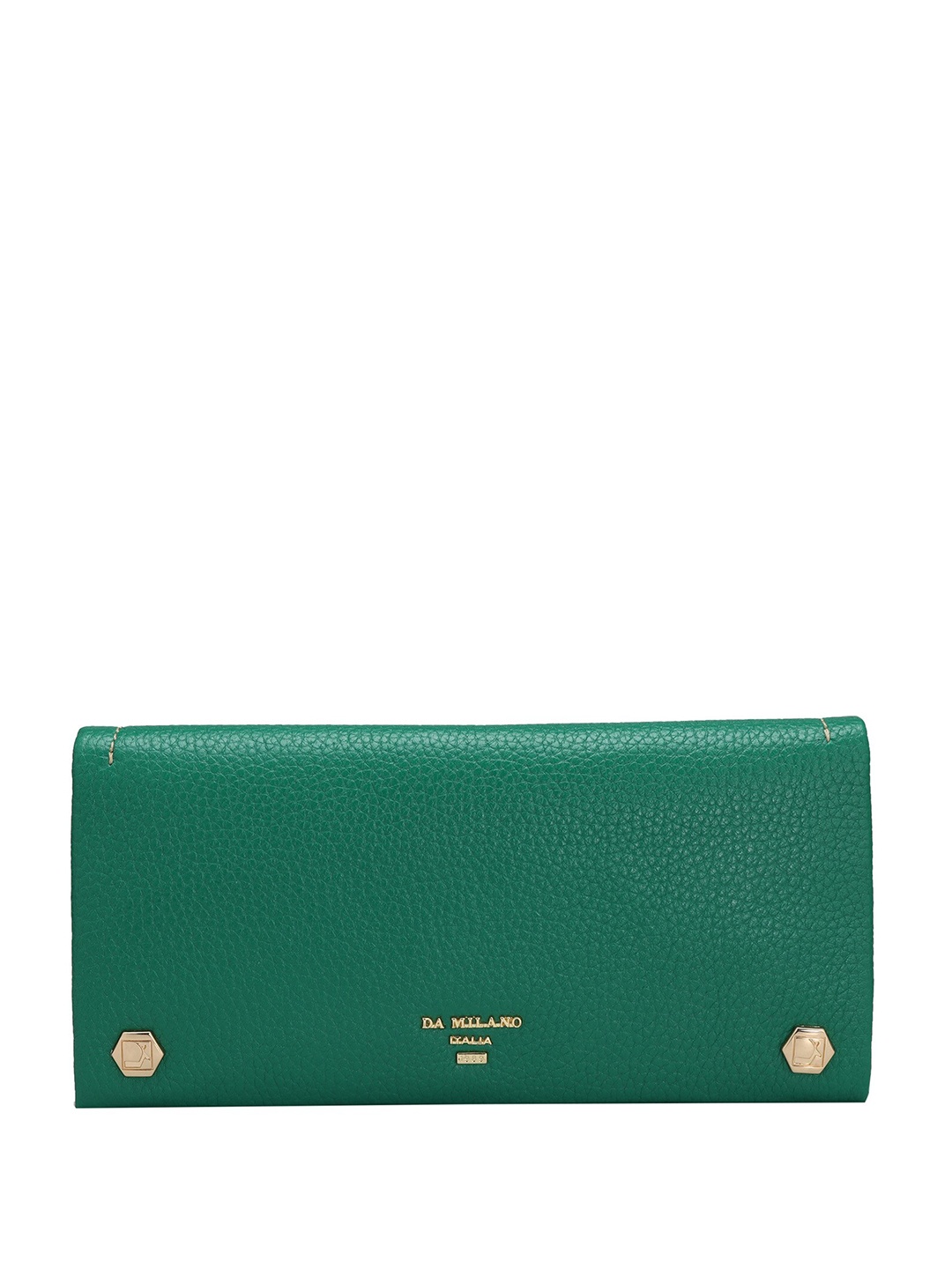 

Da Milano Textured Leather Two Fold Wallet, Green