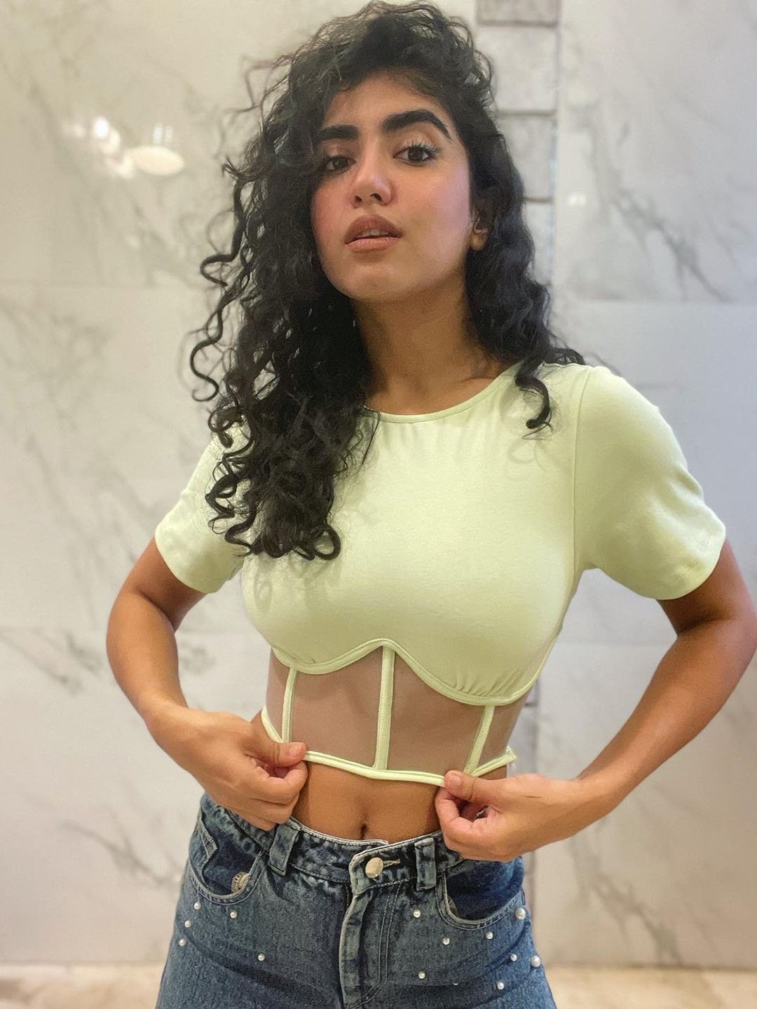 

Lea Clothing Co. Pure Cotton Fitted Corset Top, Green