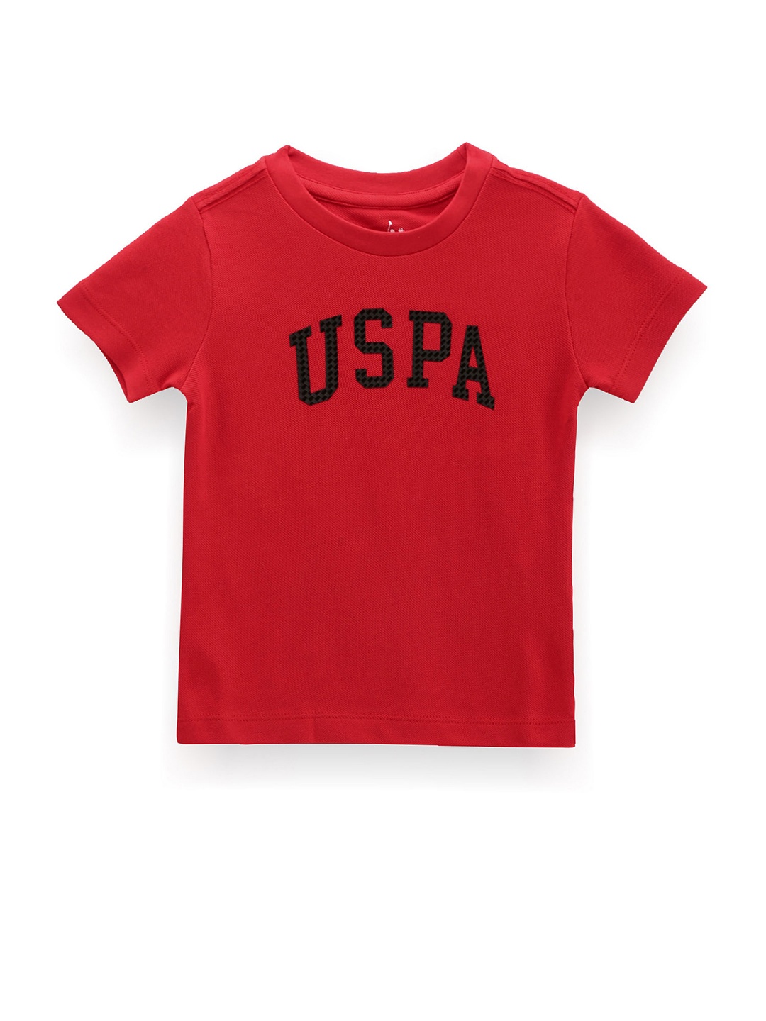 

U.S. Polo Assn. Kids Infant Boys Typography Printed Pure Cotton T-shirt, Red