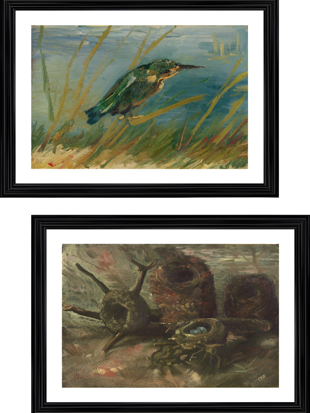 

Adventures India Blue & Brown 2 Pieces Wooden Painting Wall Art