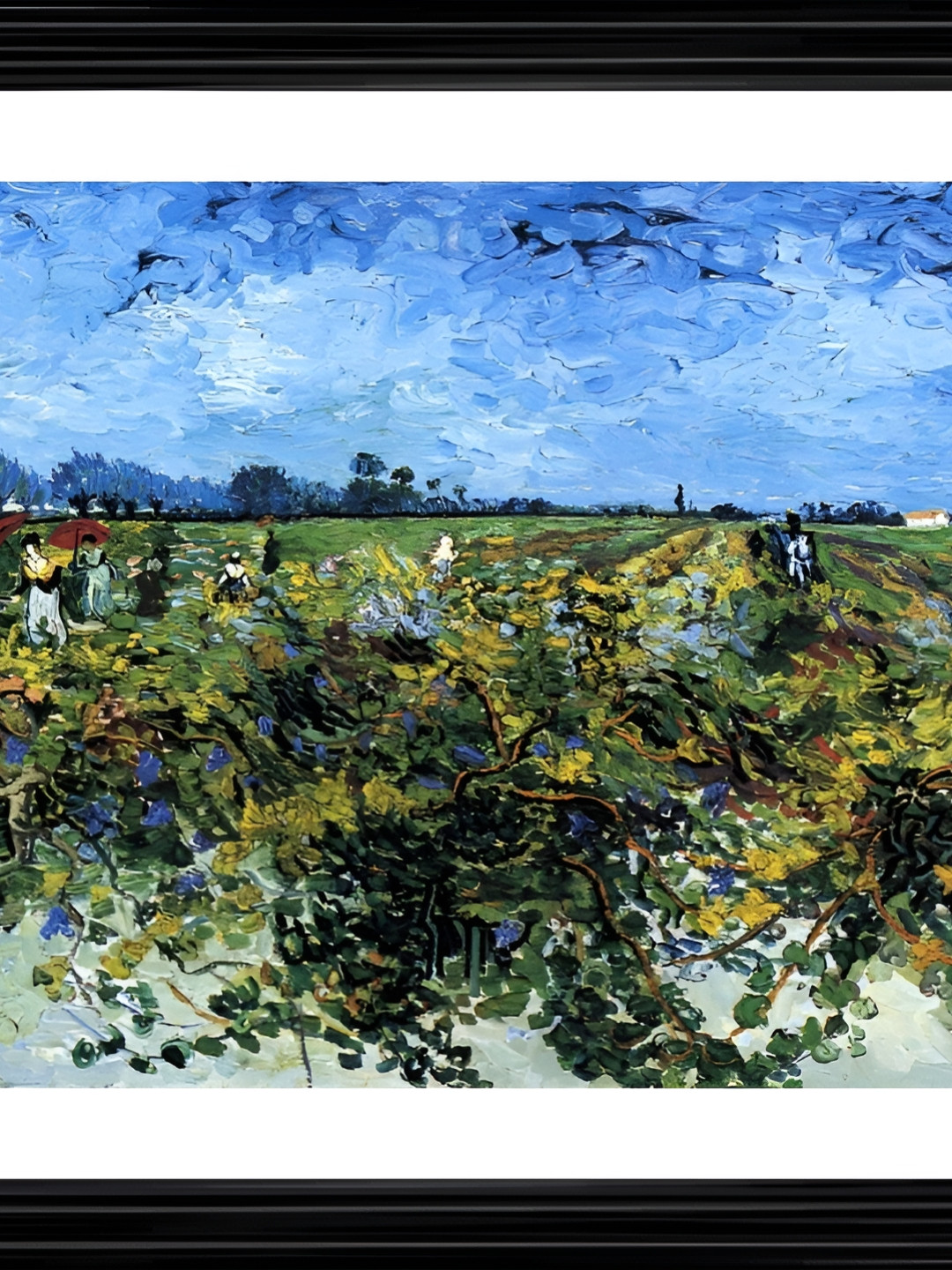 

Adventures India Black & Green Wooden Floral Paintings Wall Art