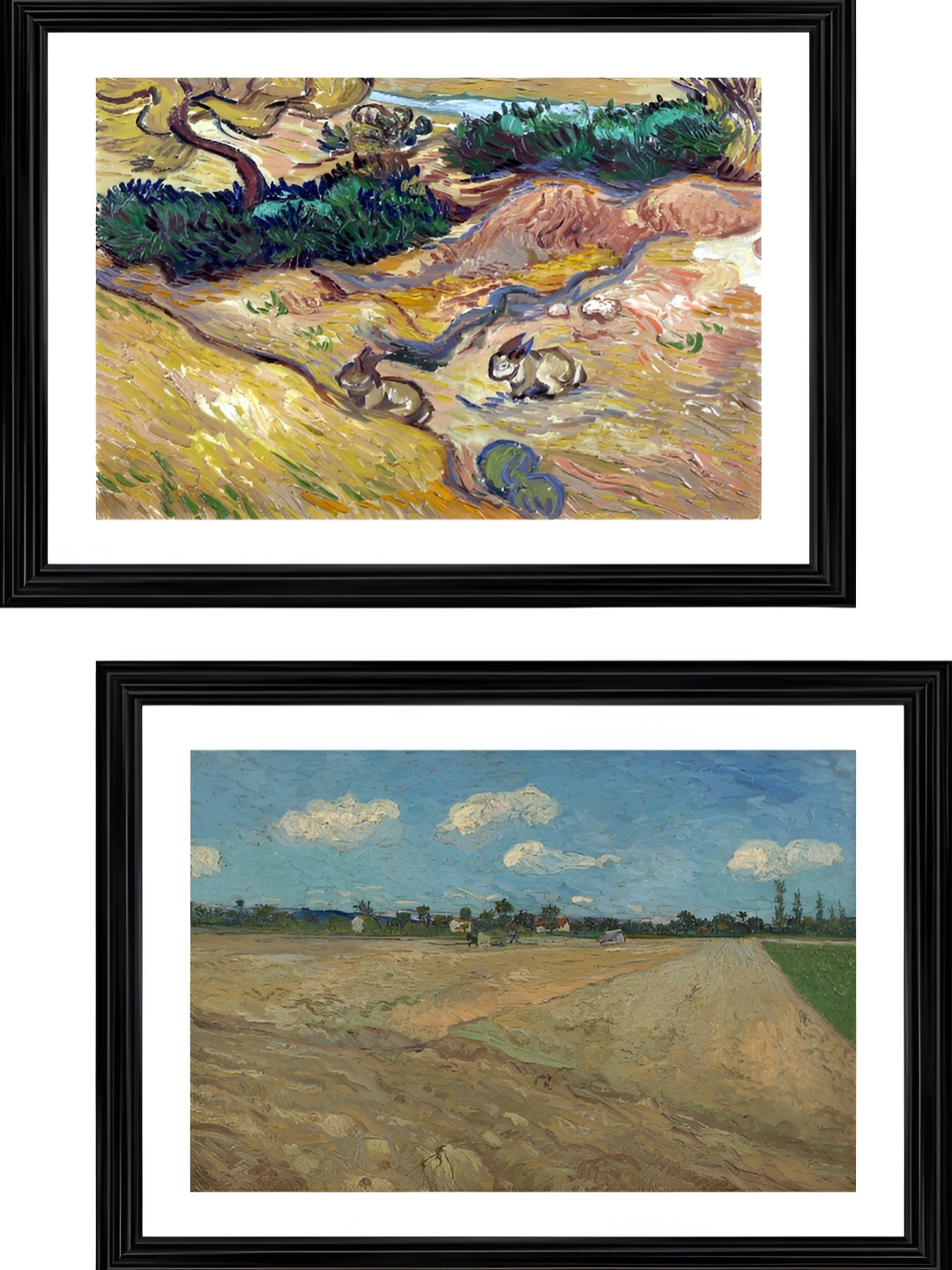 

Adventures India Blue & Green 2 Pieces Wooden Painting Wall Art