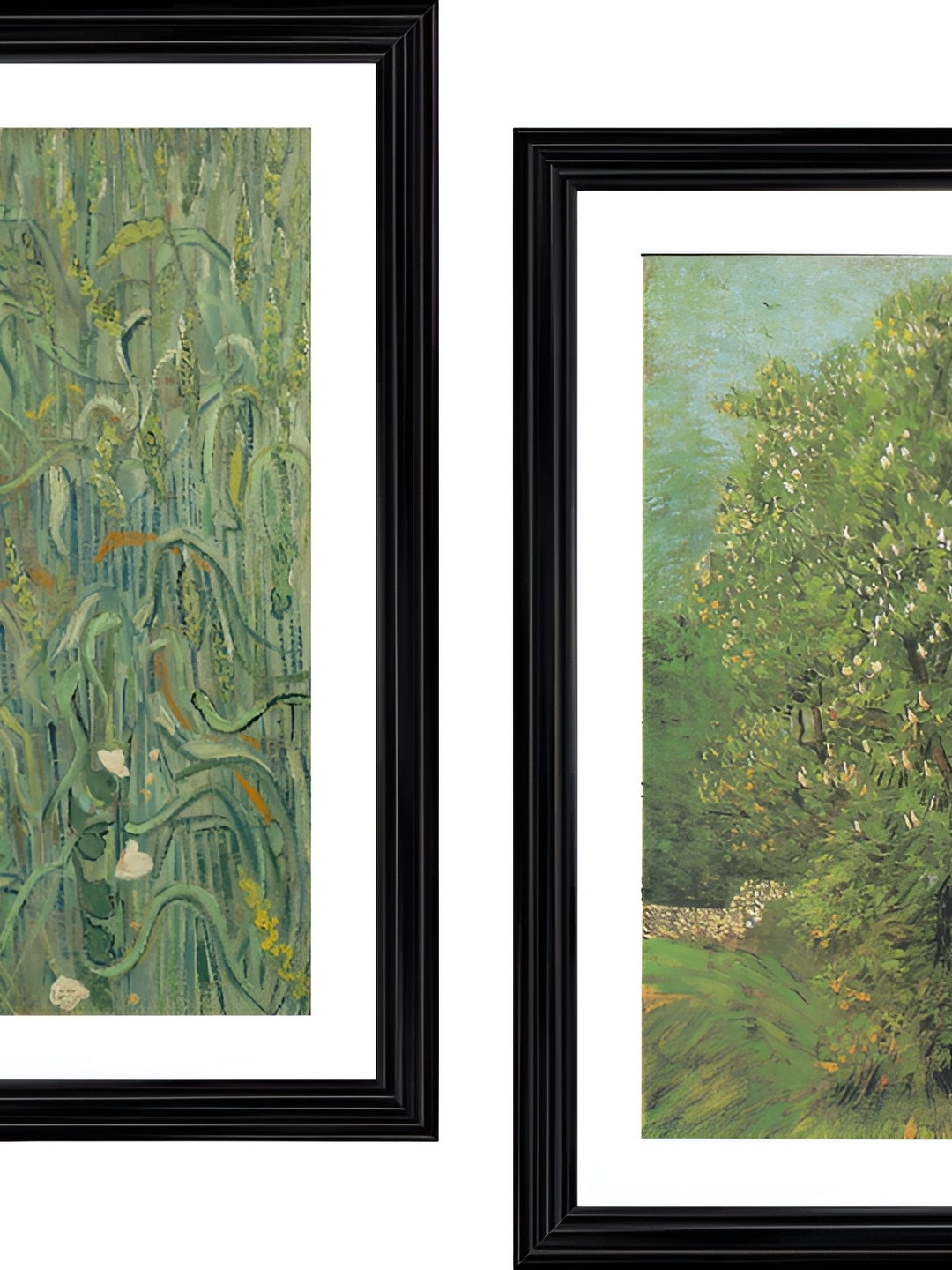 

Adventures India White & Green 2 Pieces Wooden Abstract Printed Wall Paintings