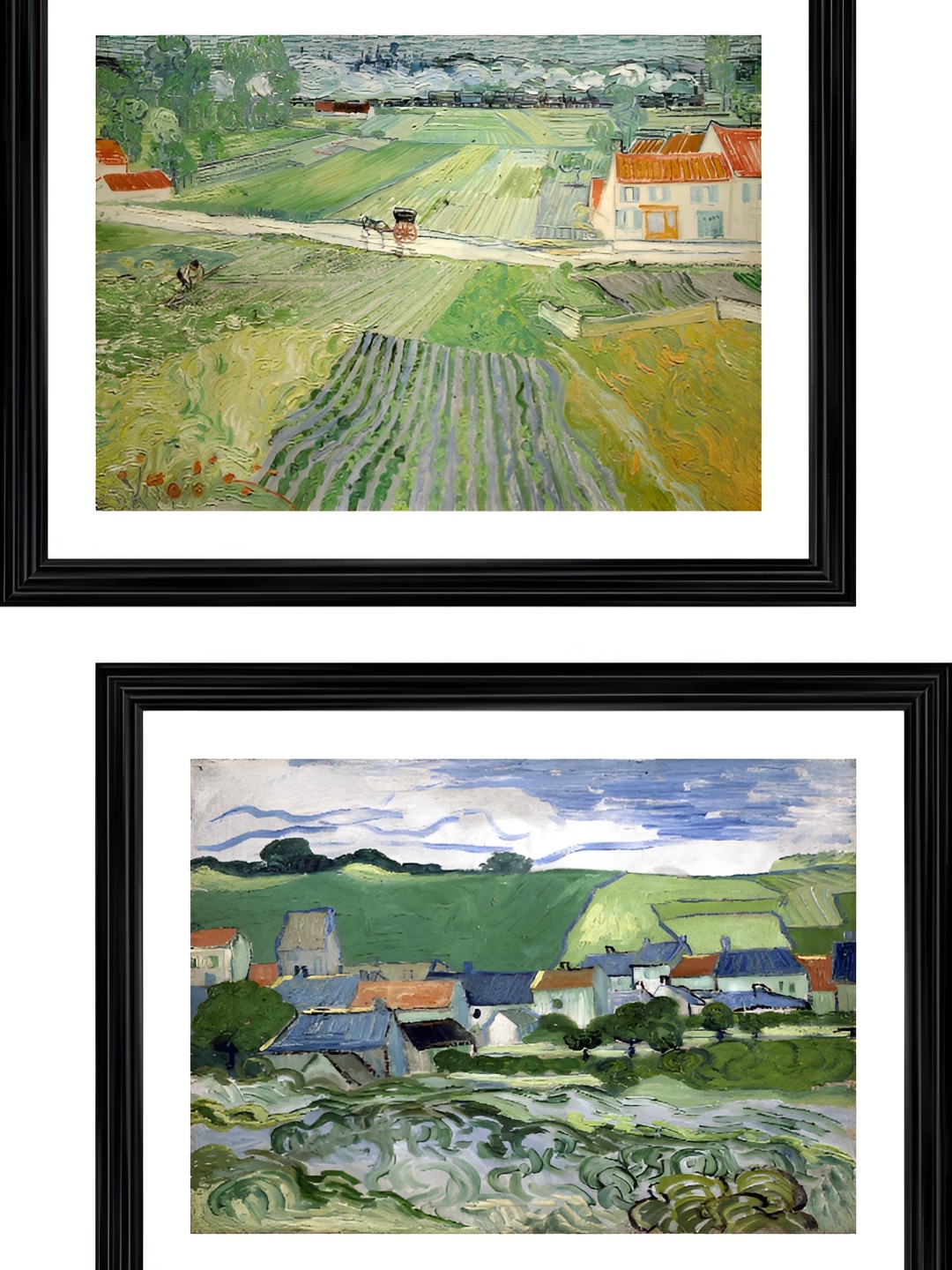 

Adventures India Black & Green 2 Pieces Wooden Painting Wall Art