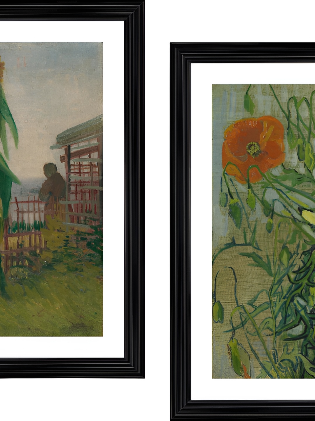 

Adventures India Green & Red 2 Pieces Floral and Botanical Wooden Painting Wall Art