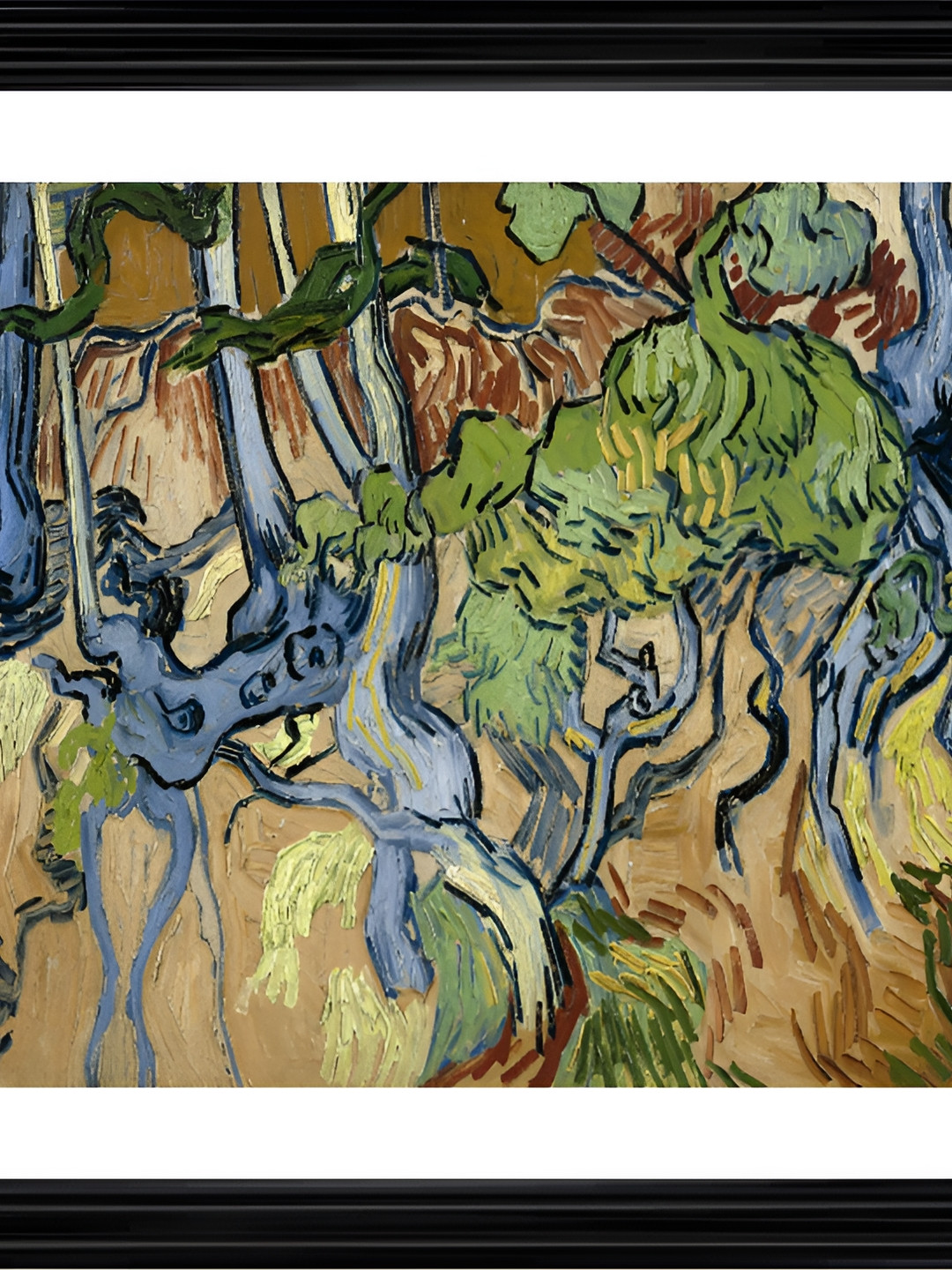 

Adventures India Green & Brown Wooden Abstract Wall Painting