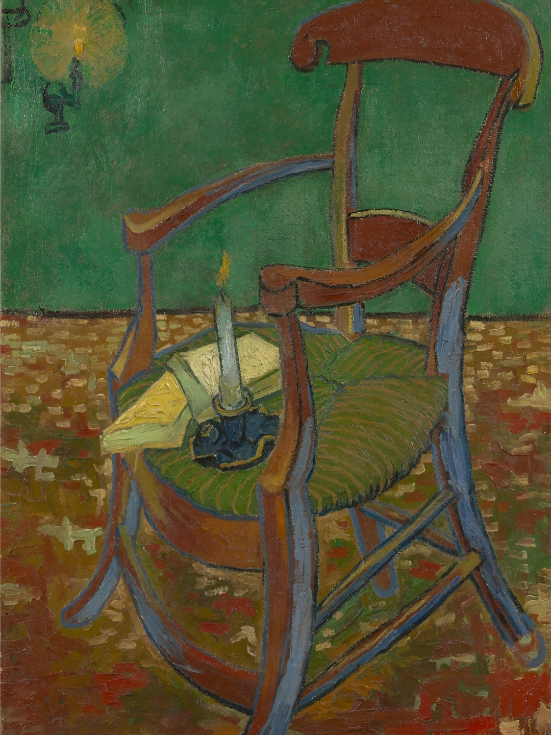 

Adventures India Green & Brown Gauguin's Chair Wooden Painting Wall Art