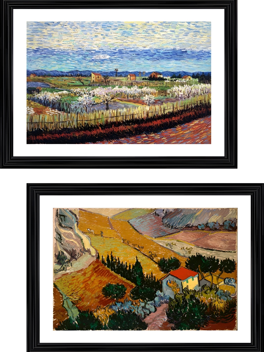 

Adventures India Blue & Yellow 2 Pieces Wooden Painting Wall Art