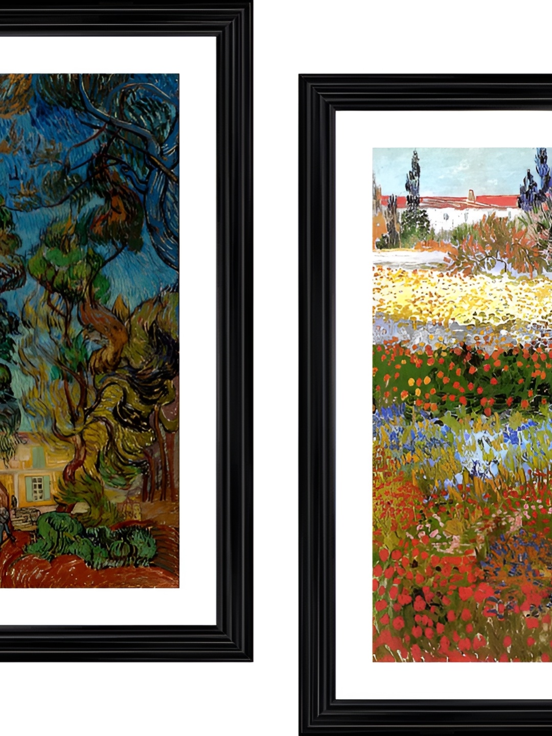 

Adventures India Blue & White 2 Piece Wooden Painting Wall Art
