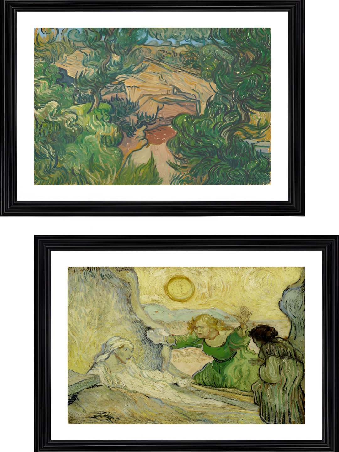 

Adventures India Green & Brown 2 Pieces Abstract Wooden Wall Arts