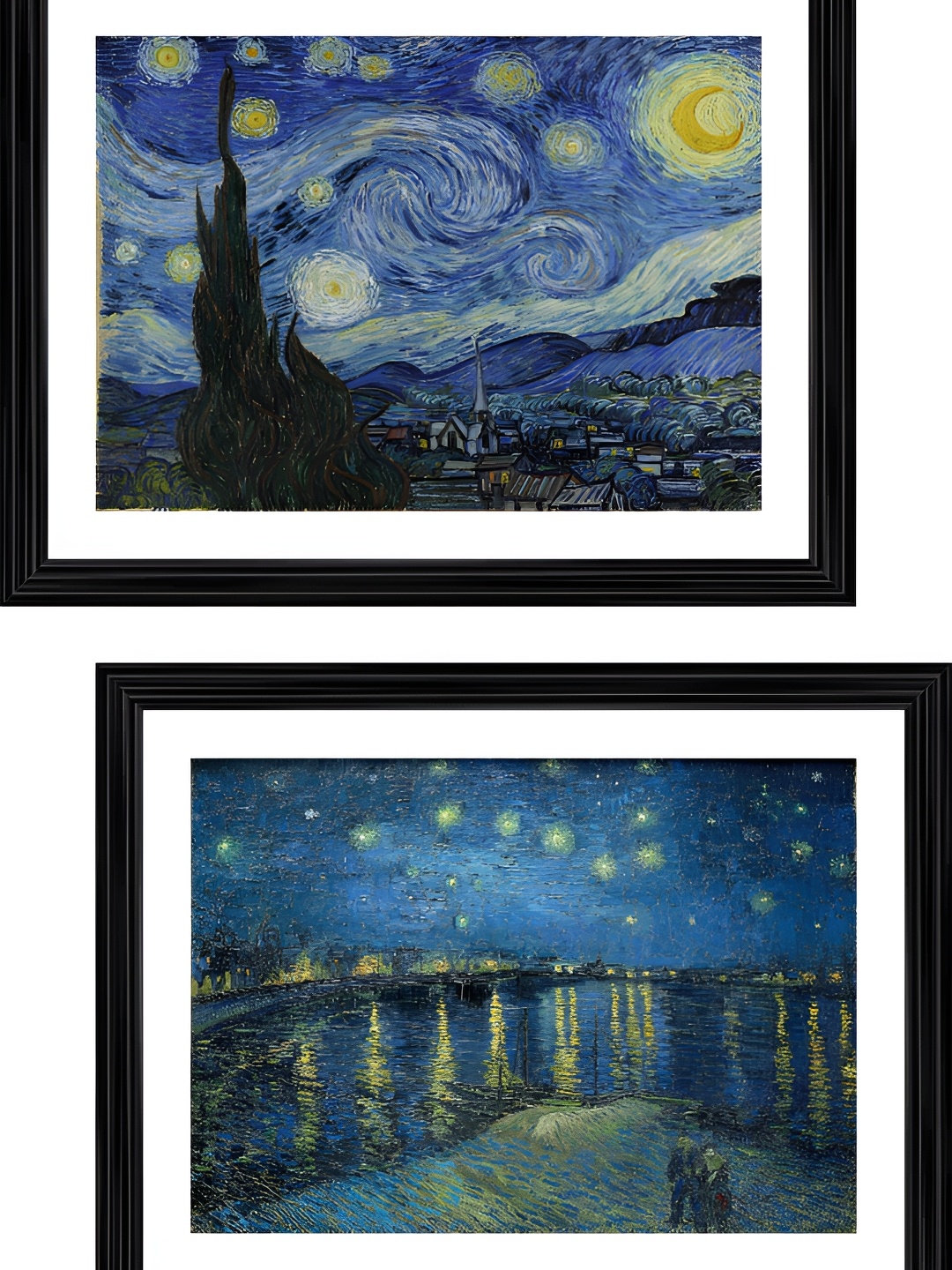 

Adventures India Blue & White 2 Pieces Wooden Painting Wall Arts