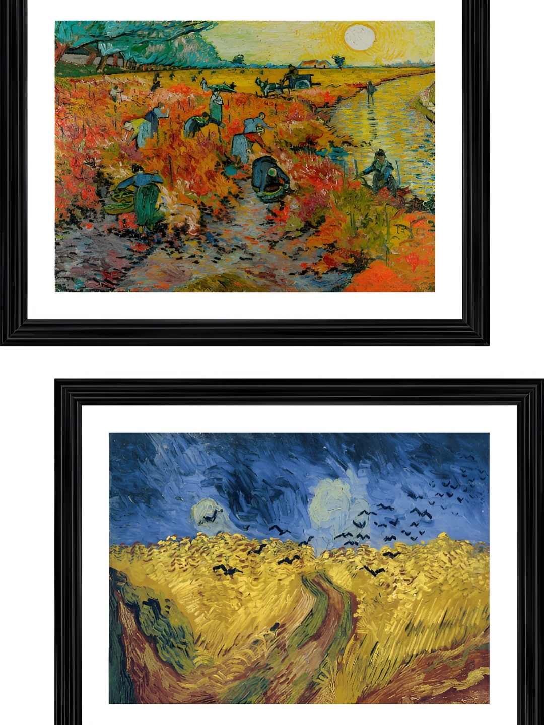 

Adventures India Red & Yellow 2 Pieces Wooden Painting Wall Art