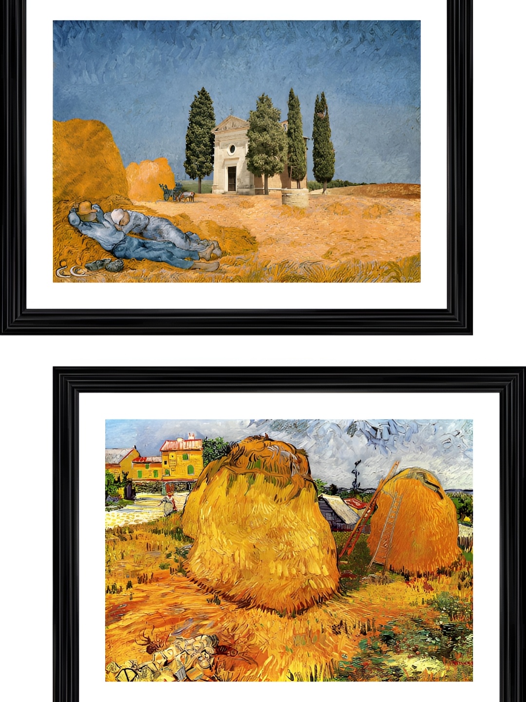 

Adventures India Black & White 2 Pieces Wooden Painting Wall Art