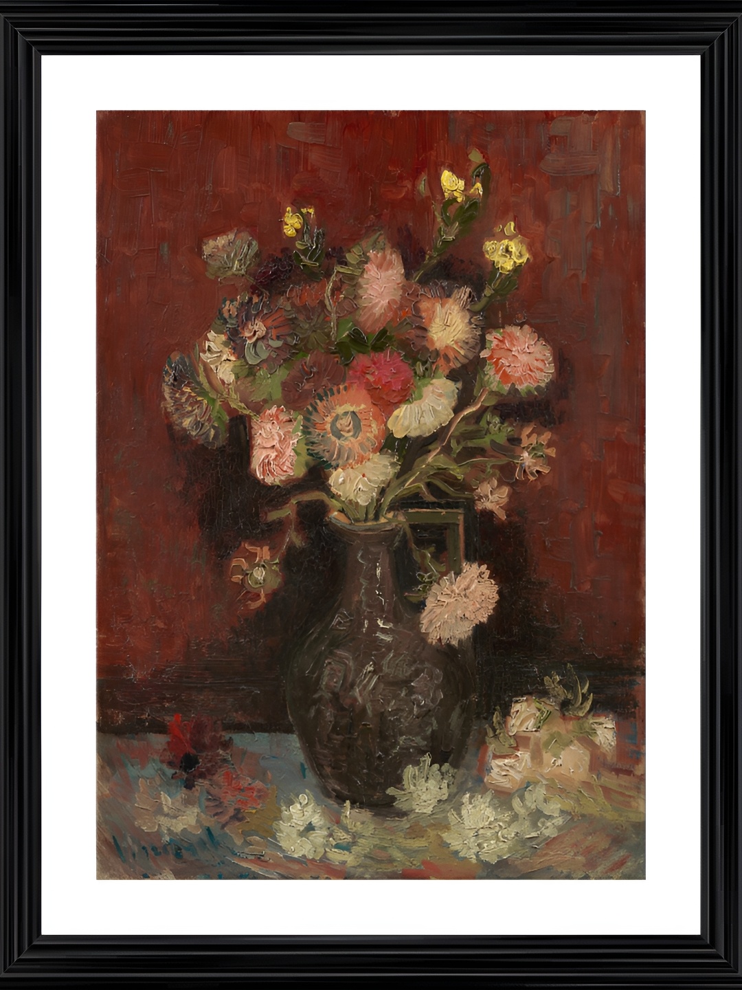 

Adventures India Maroon & Pink Wooden Floral and Botanical Wall Art