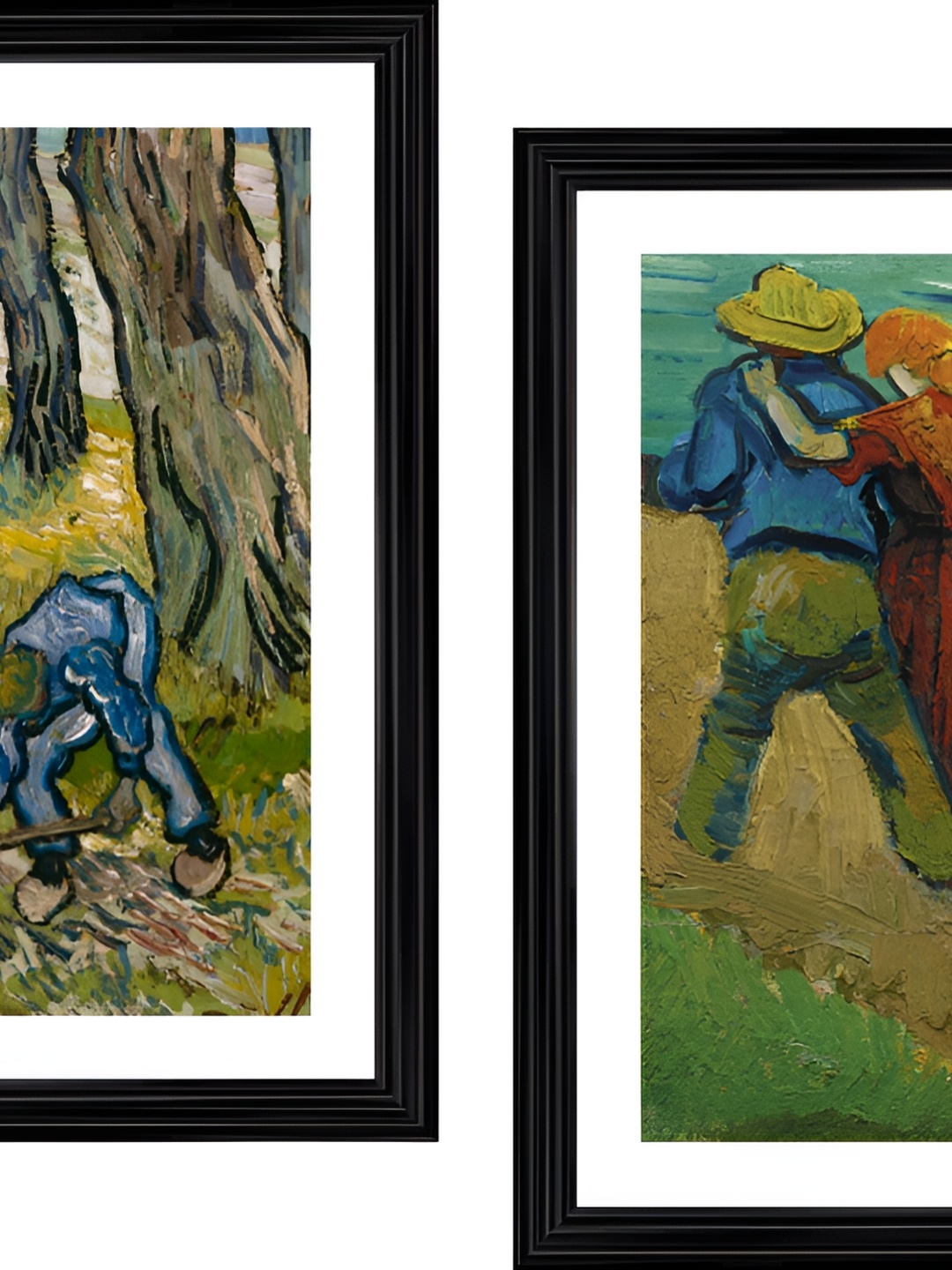 

Adventures India Black & Blue 2 Piece Wooden Paintings Wall Art