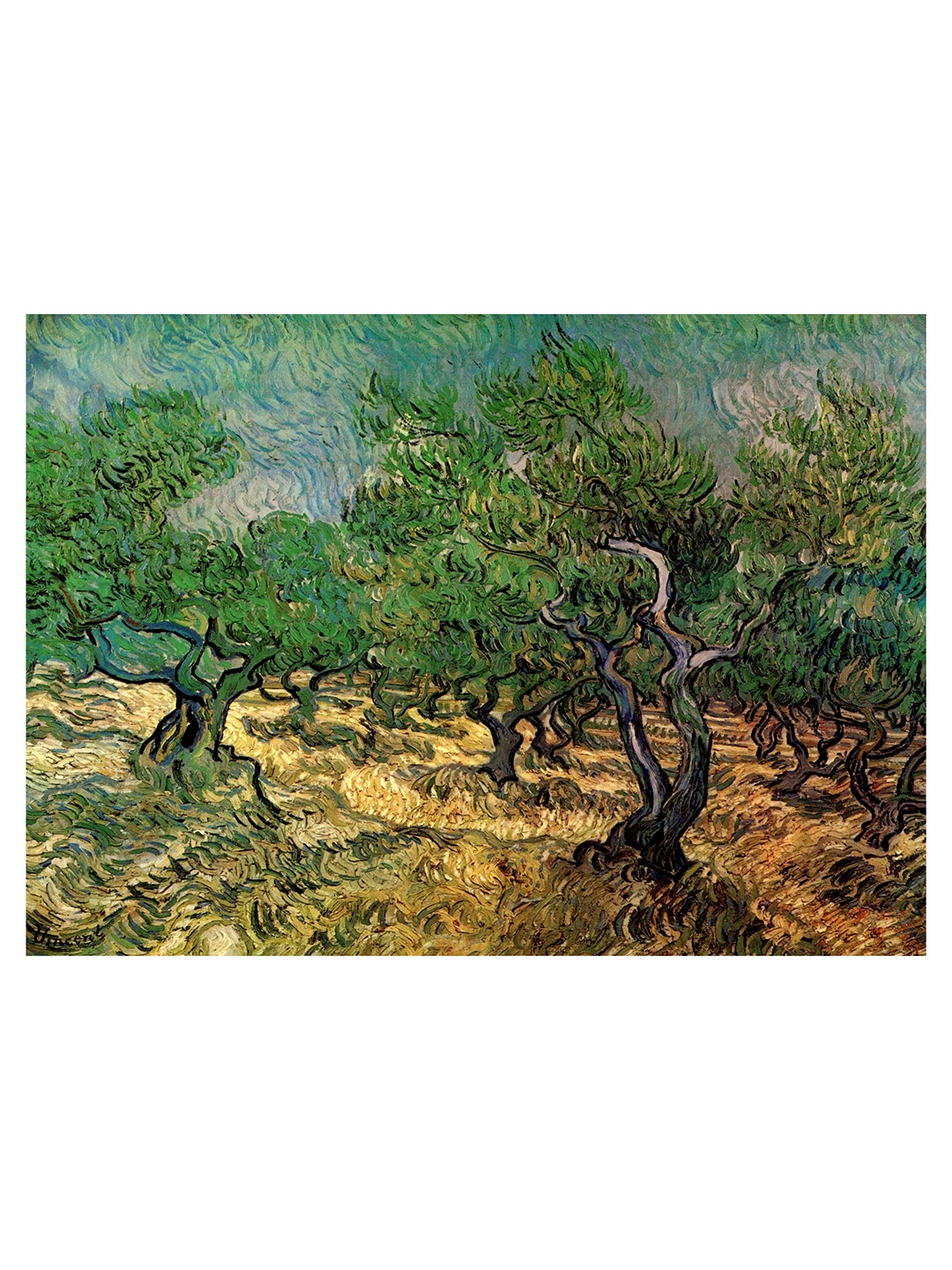 

Adventures India Green & Beige Wooden Painting Wall Art