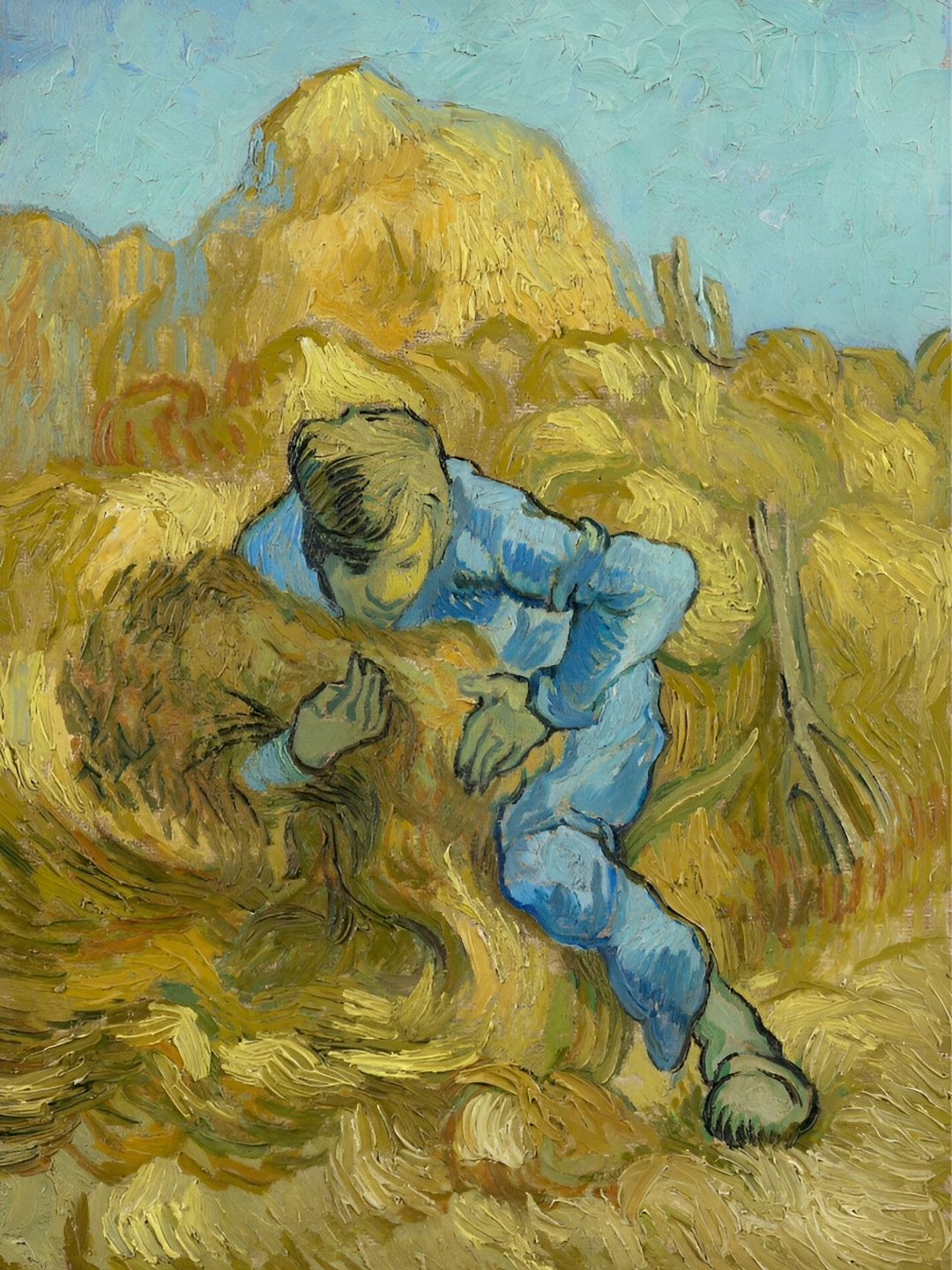 

Adventures India Mustard & Blue The Sheaf Binder Wooden Painting Wall Art