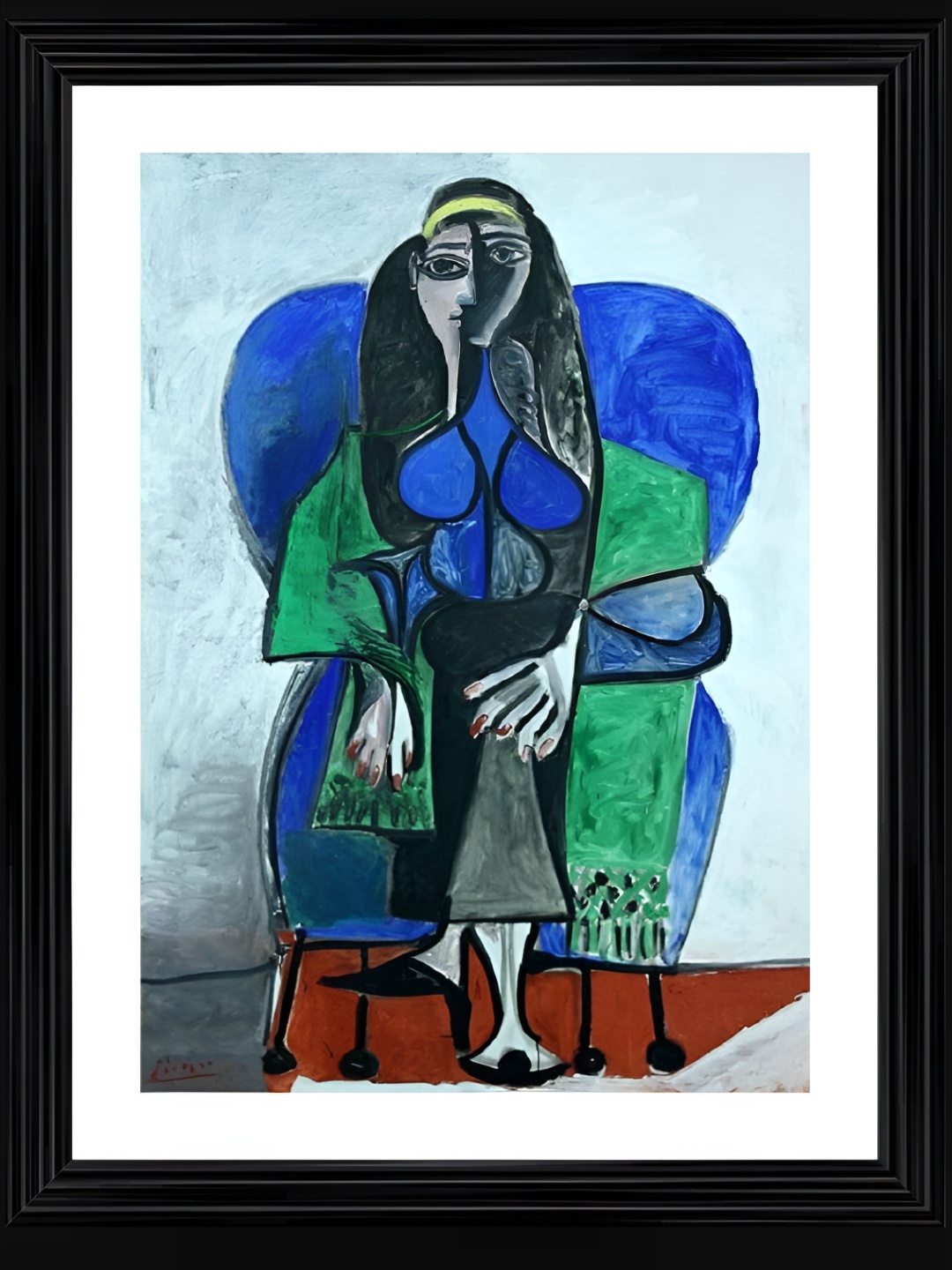 

Adventures India Blue & Green Wooden Painting Wall Art
