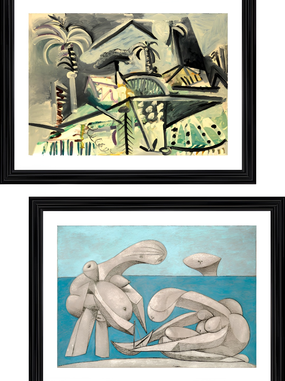 

Adventures India Blue & Black 2 Pieces Wooden Painting Wall Arts