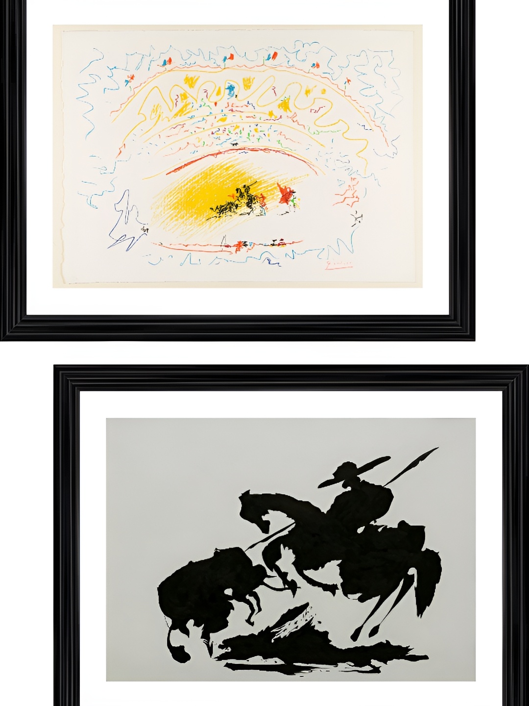 

Adventures India White & Black 2 Pieces Wooden Painting Wall Arts